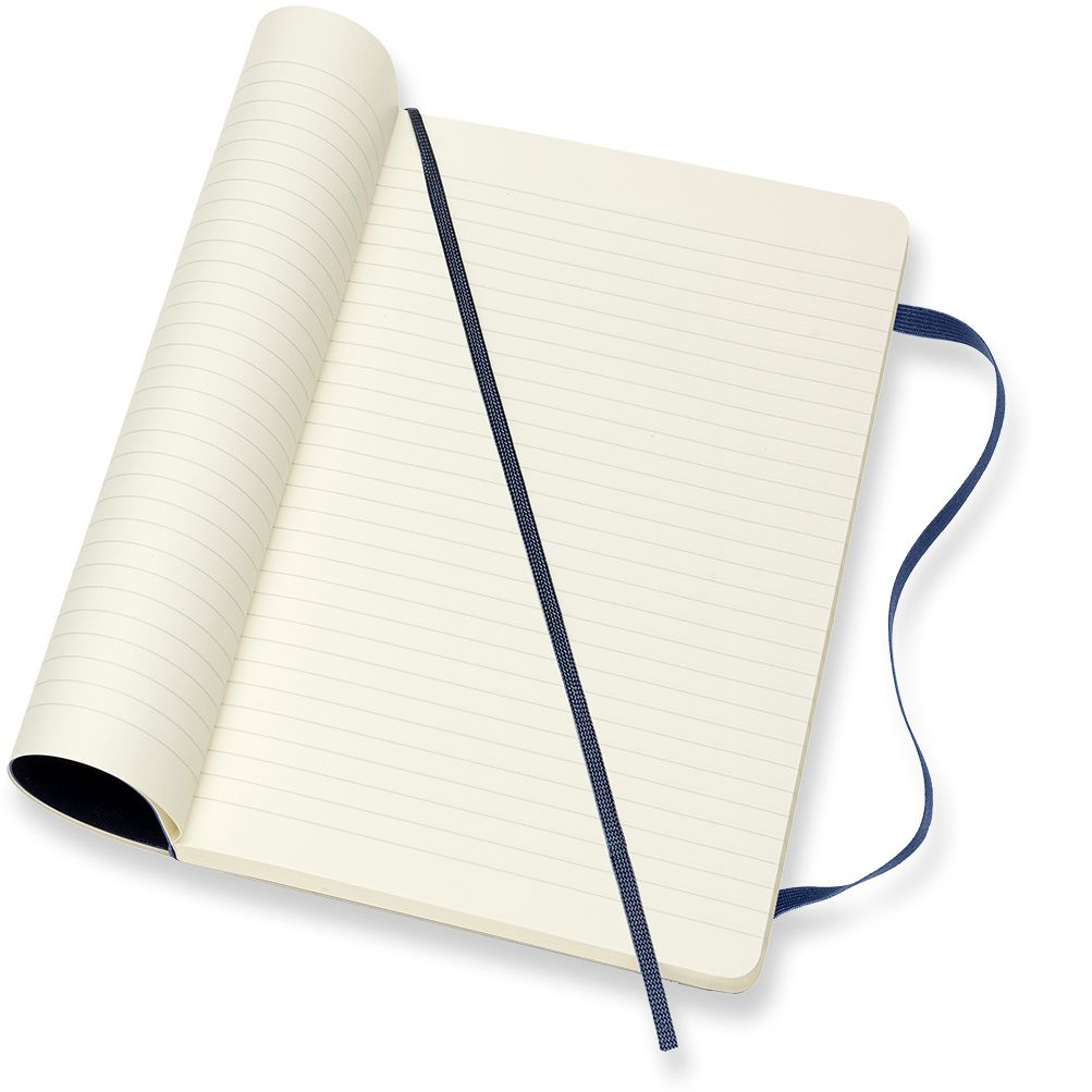 Moleskine Classic Notebook, Large, Ruled, Sapphire Blue, Soft Cover (5 x 8.25) - Image 3