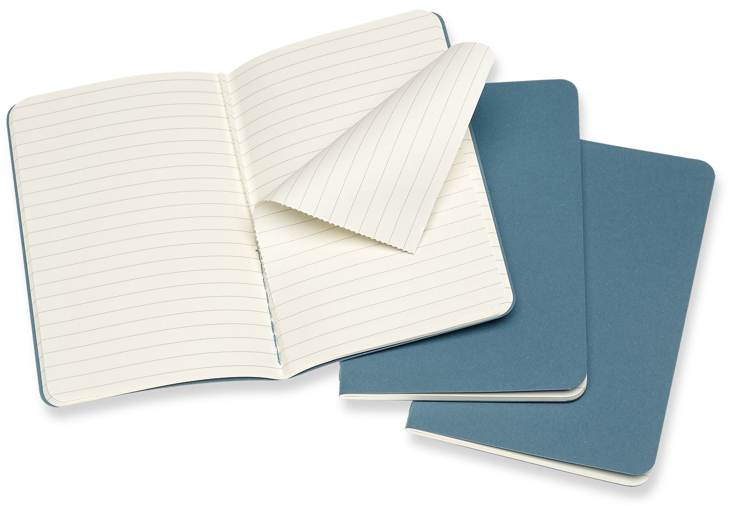 Alternative view of Moleskine Cahier Journal, Pocket, Ruled, Brisk Blue (3.5 x 5.5)
