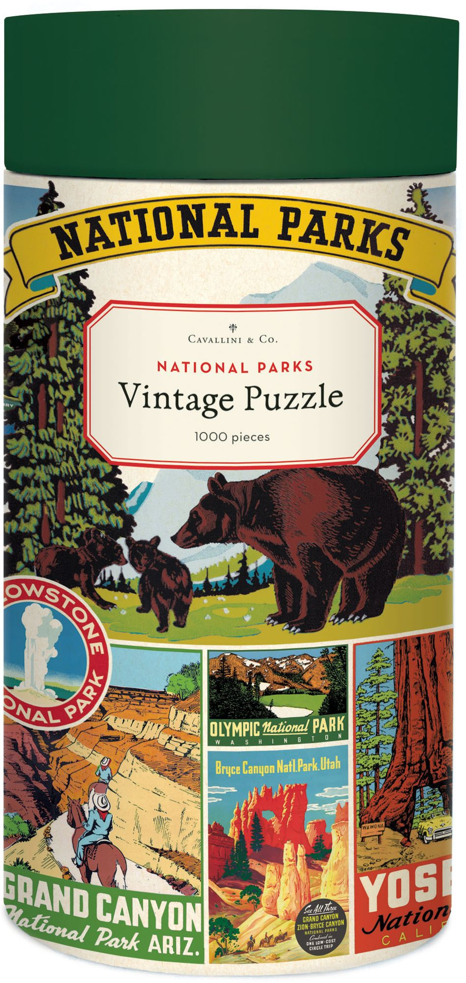 Alternative view of Cavallini & Co - National Parks 1,000 Piece Jigsaw Puzzle