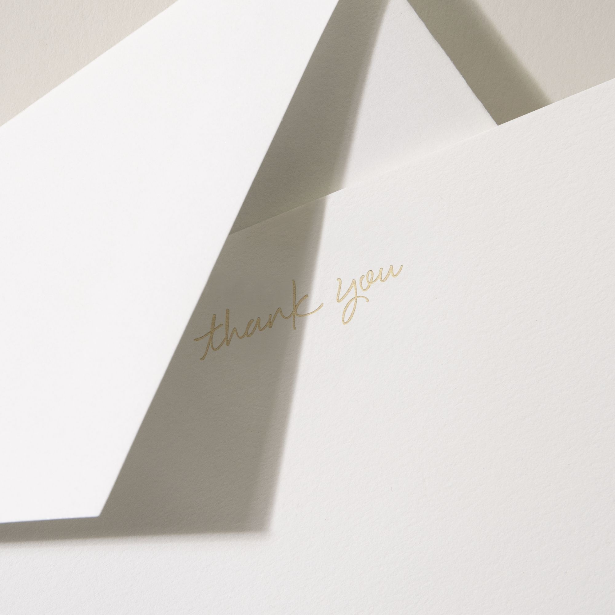 Alternative view of Gold Foil Thank You Note Set