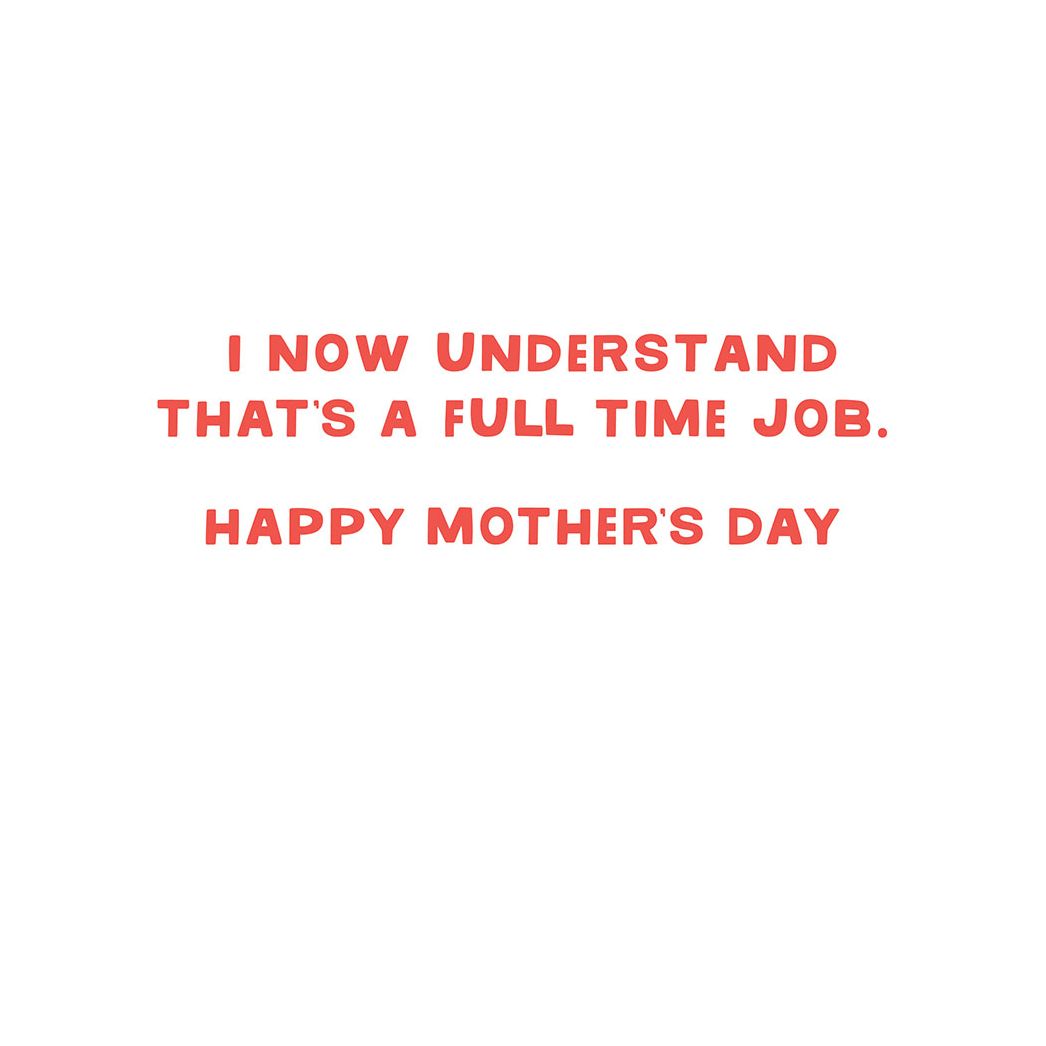 Alternative view of Mothers Day Greeting Card Overthinking