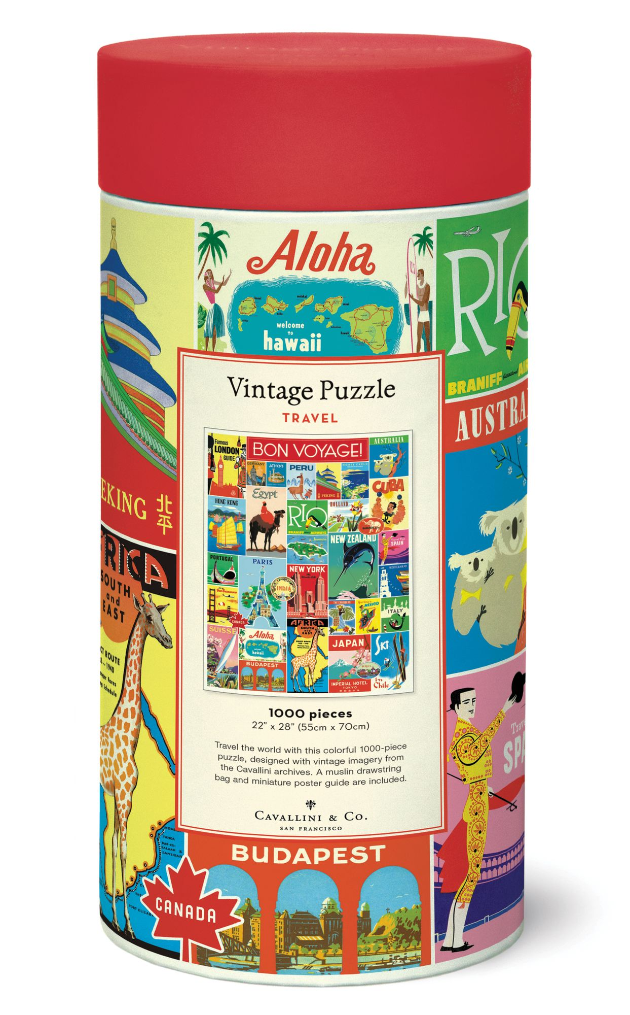 Alternative view of Vintage Travel 1,000 piece puzzle