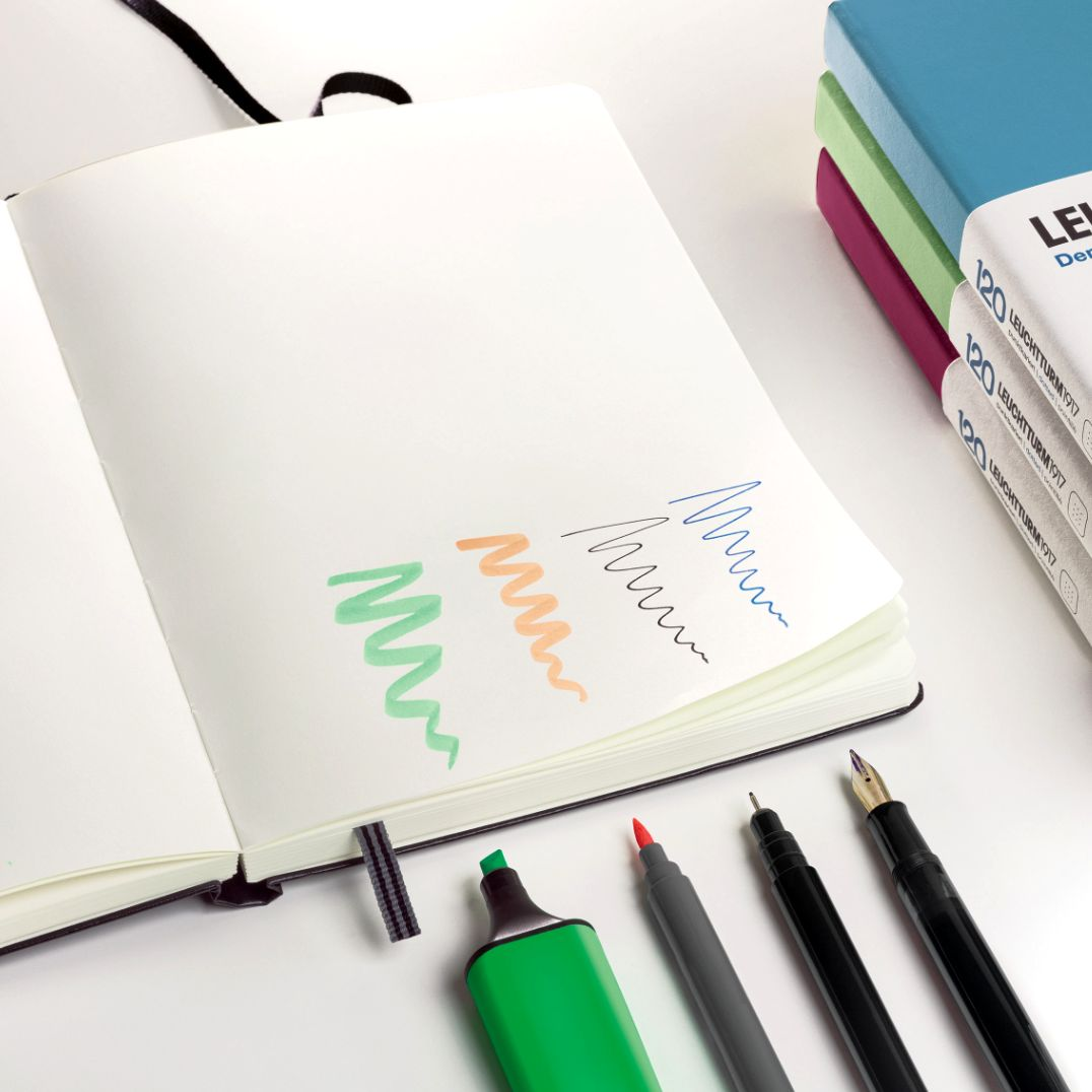 Alternative view of Leuchtturm Black Dotted Page Hardcover Edition 120 Medium Notebook