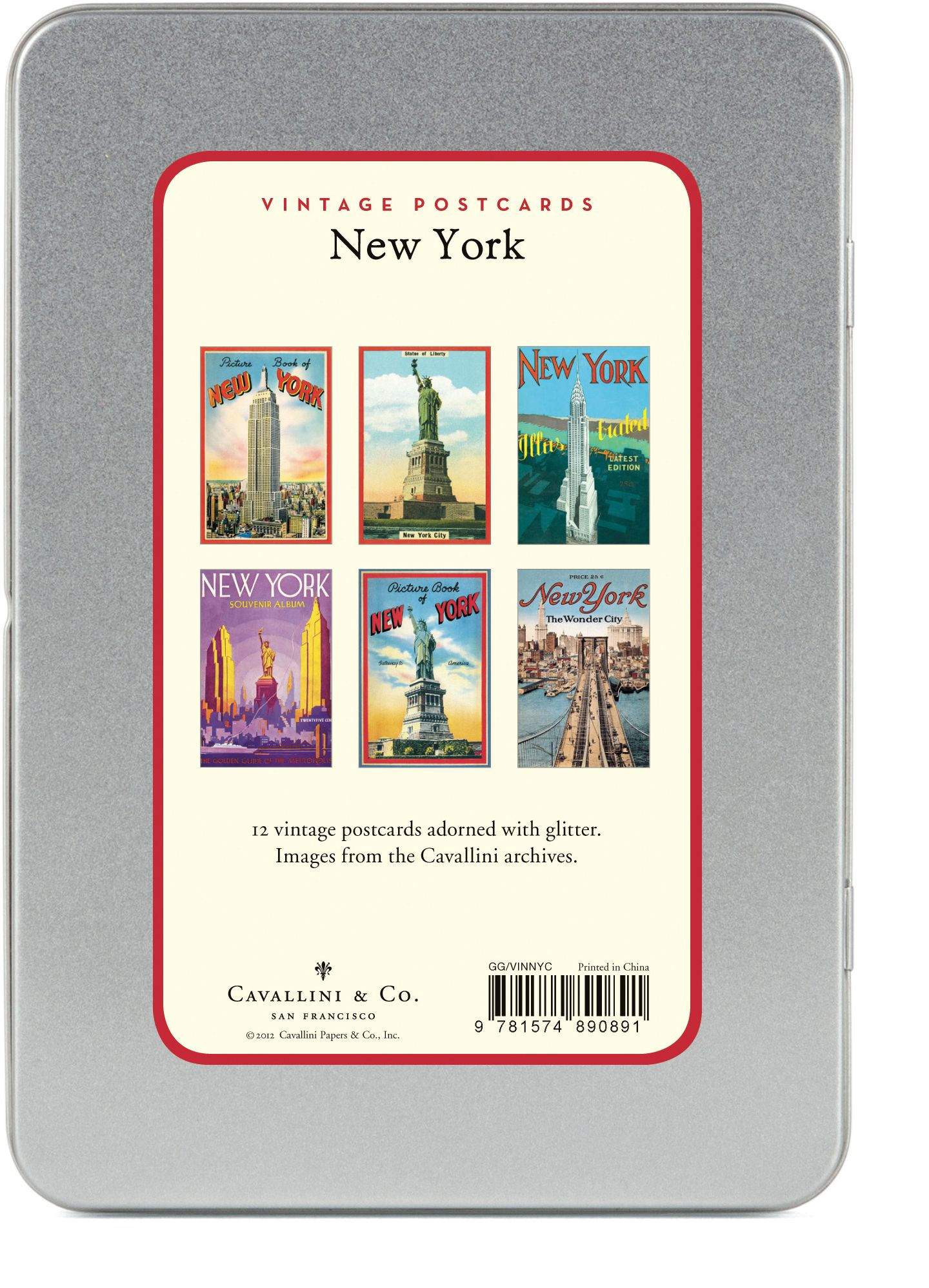 Alternative view of Glitter Greetings Vintage New York Postcards