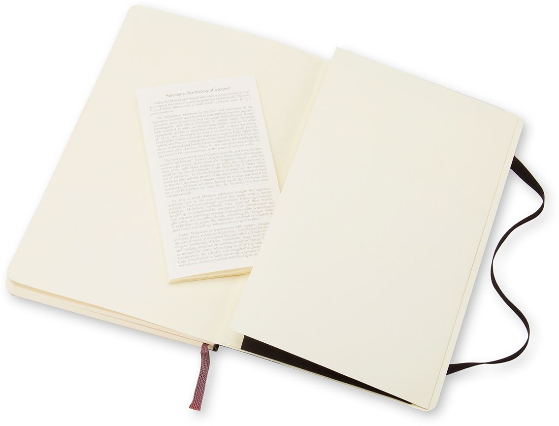 Alternative view of Moleskine Classic Notebook, Large, Ruled, Black, Soft Cover (5 x 8.25)