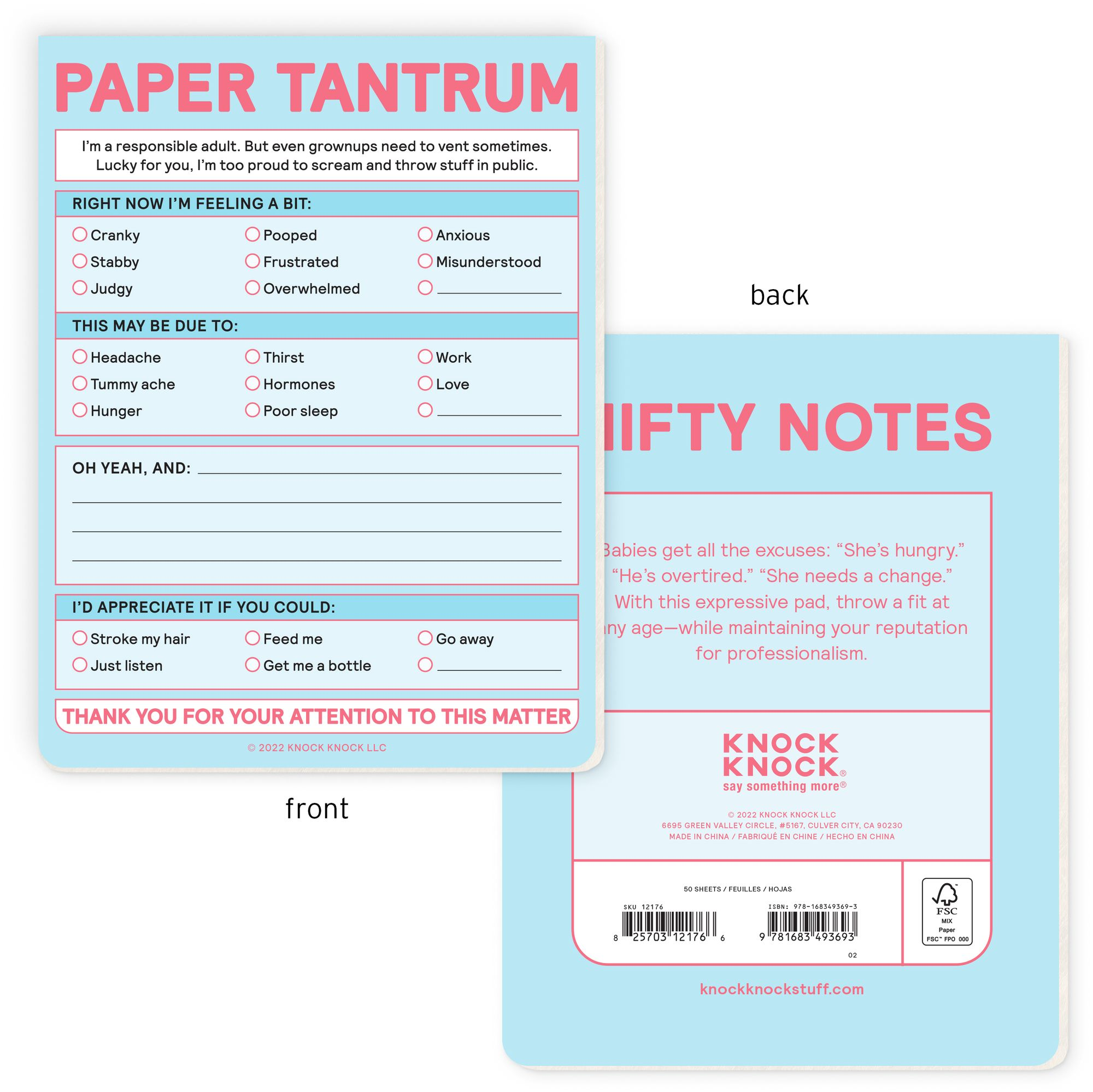 Paper Tantrum Pad Knock Knock Nifty Notes - Image 2