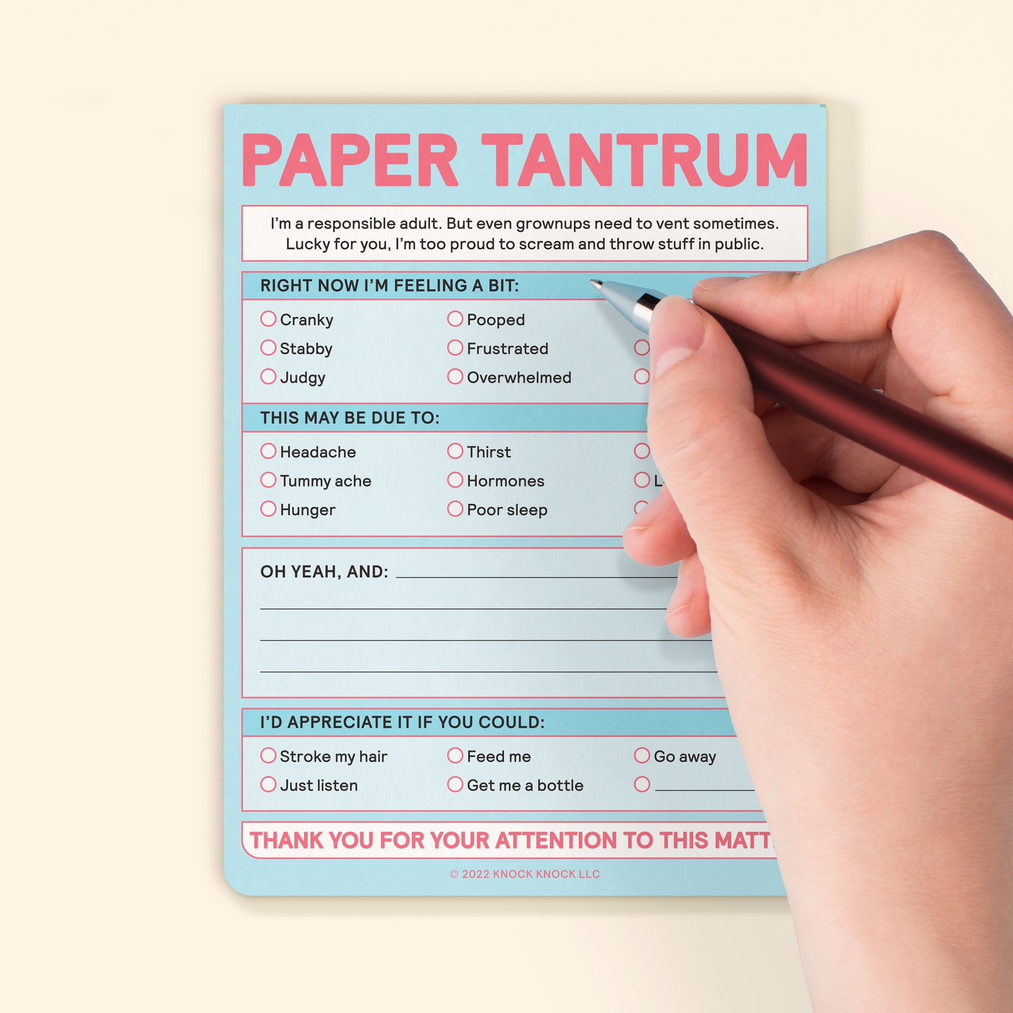 Paper Tantrum Pad Knock Knock Nifty Notes - Image 5