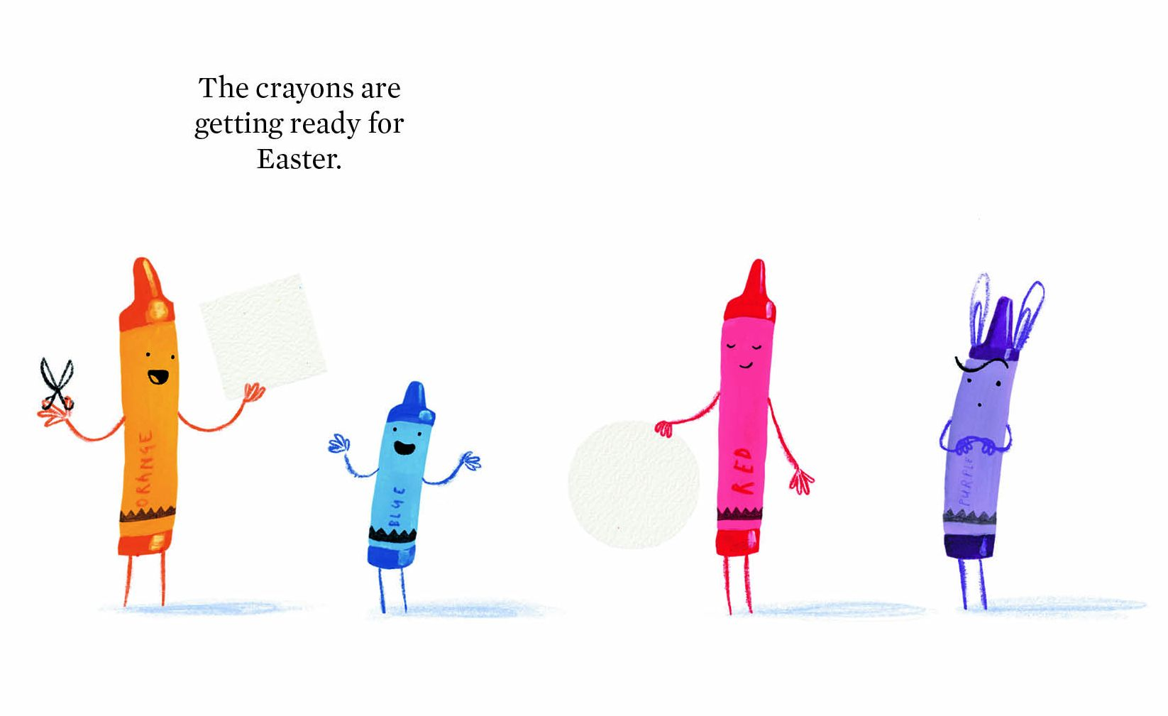 Alternative view of Happy Easter from the Crayons