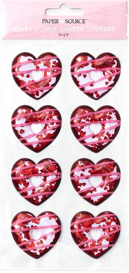 Alternative view of Heart Donut Shaker Stickers