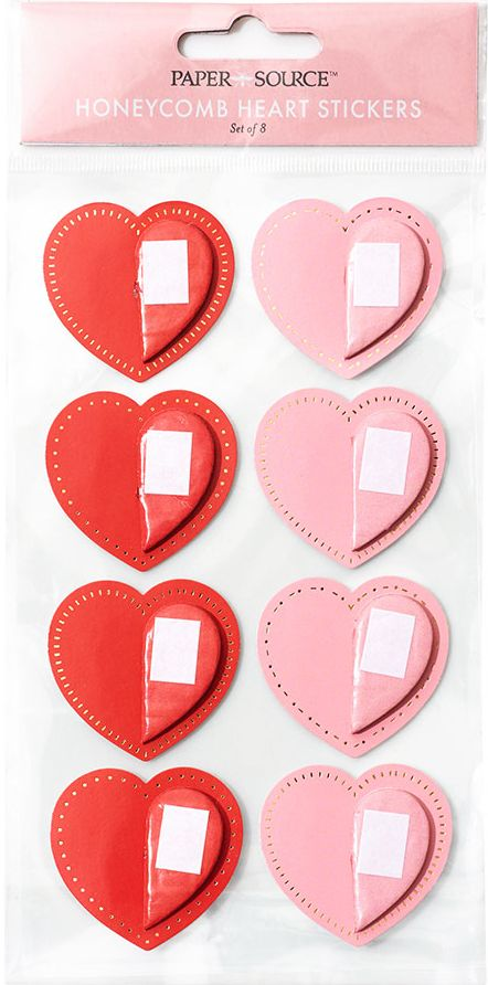 Alternative view of Honeycomb Heart Stickers