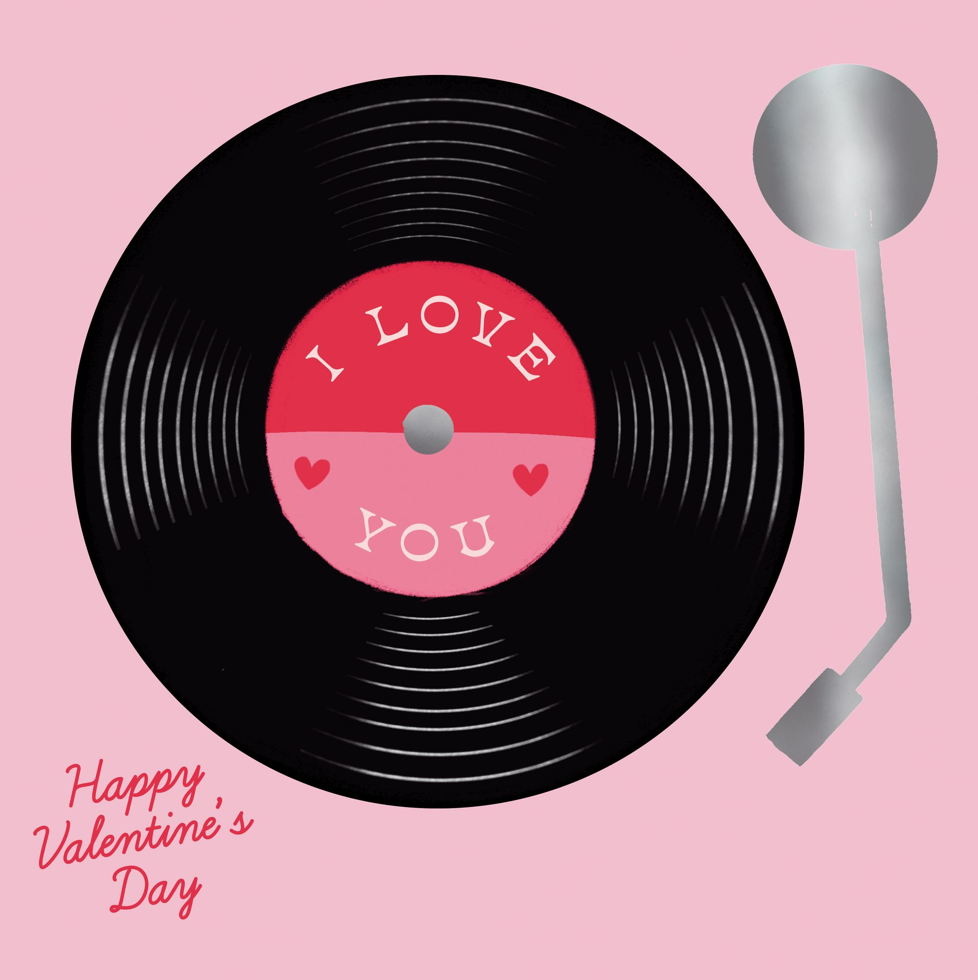 Alternative view of Embellished For The Record Valentine's Day Card
