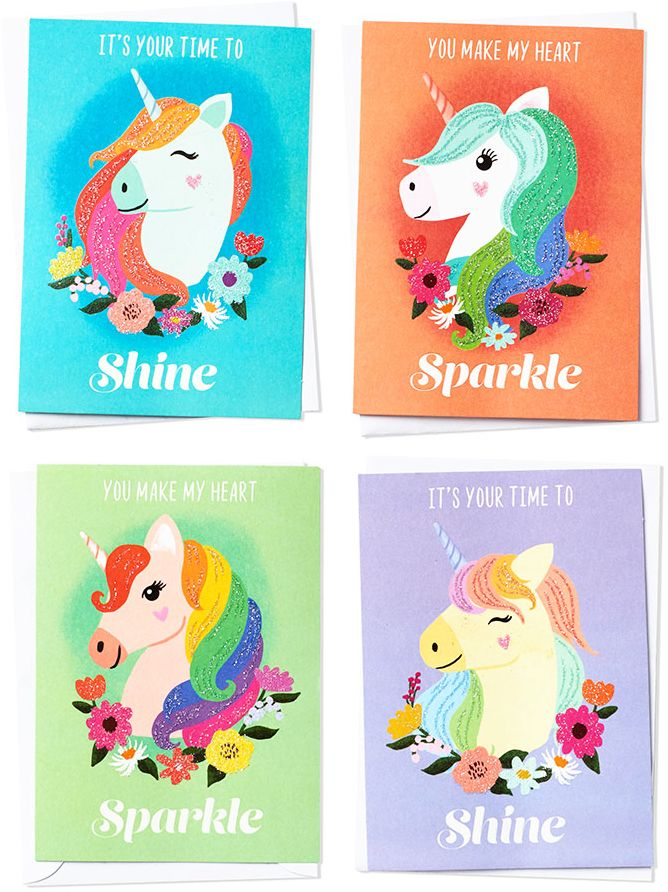 Alternative view of Unicorn Classroom Valentine Card Set