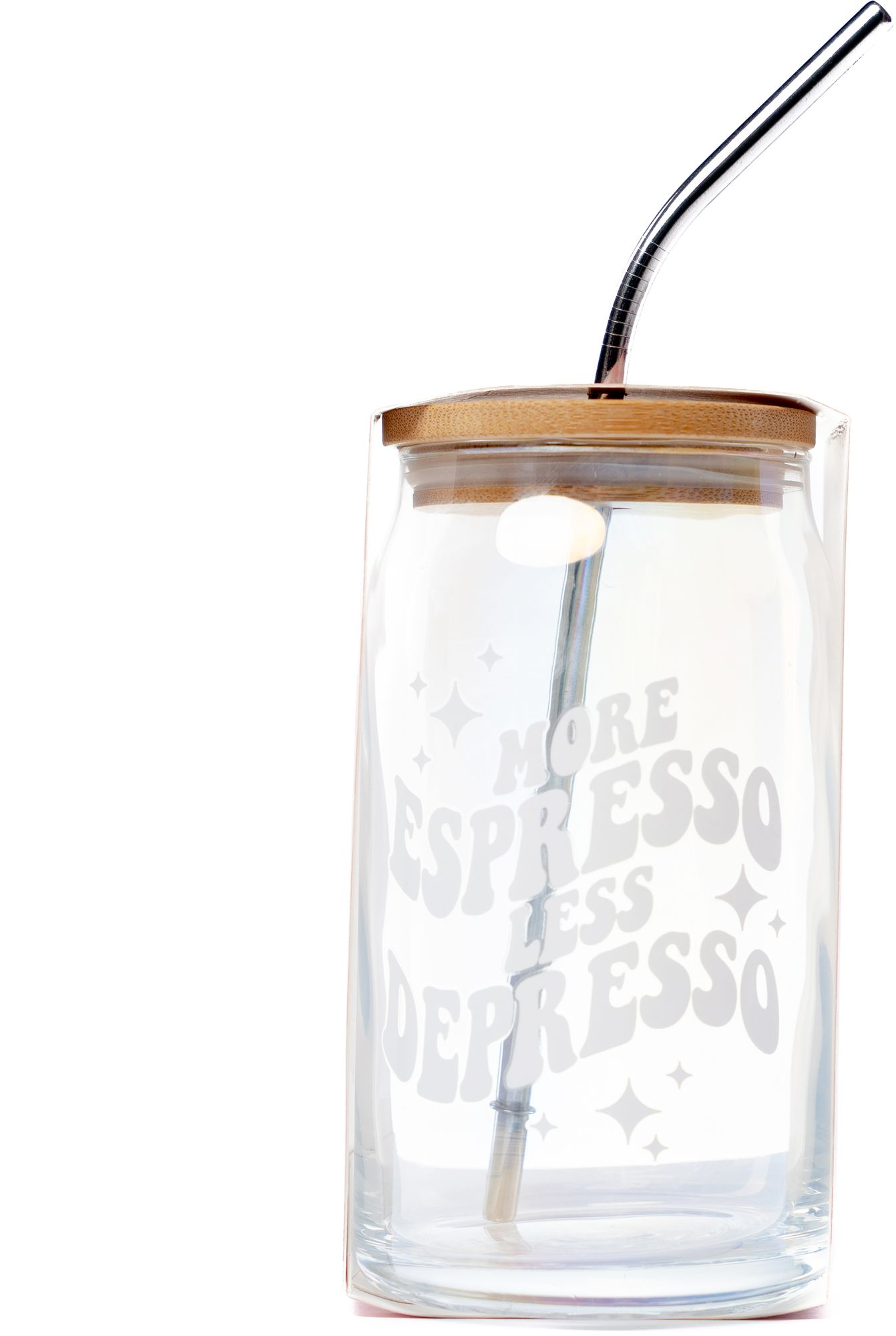 Alternative view of More Espresso Less Depresso Glass