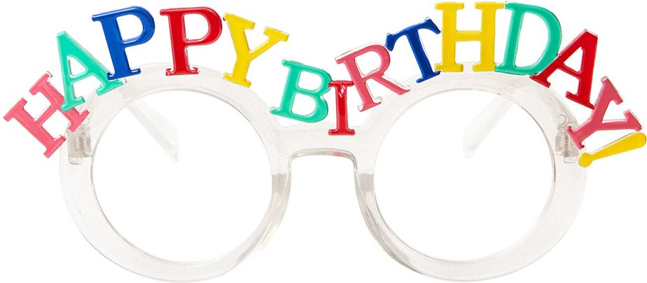 Alternative view of Clear Happy Birthday Glasses