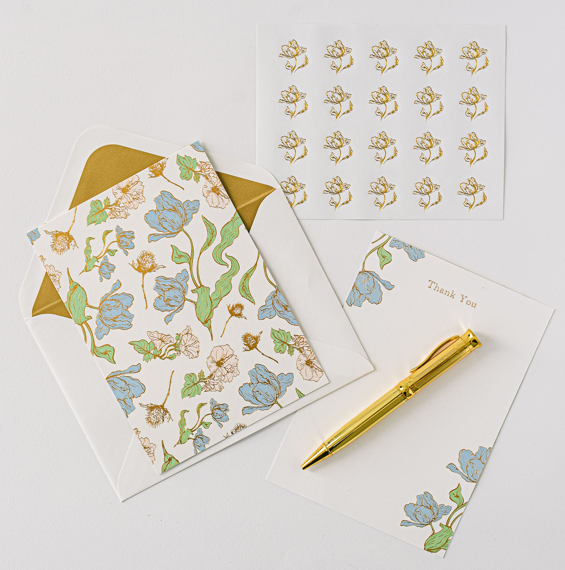 Alternative view of Les Fleurs Parisiennes Luxury Thank You Card Set