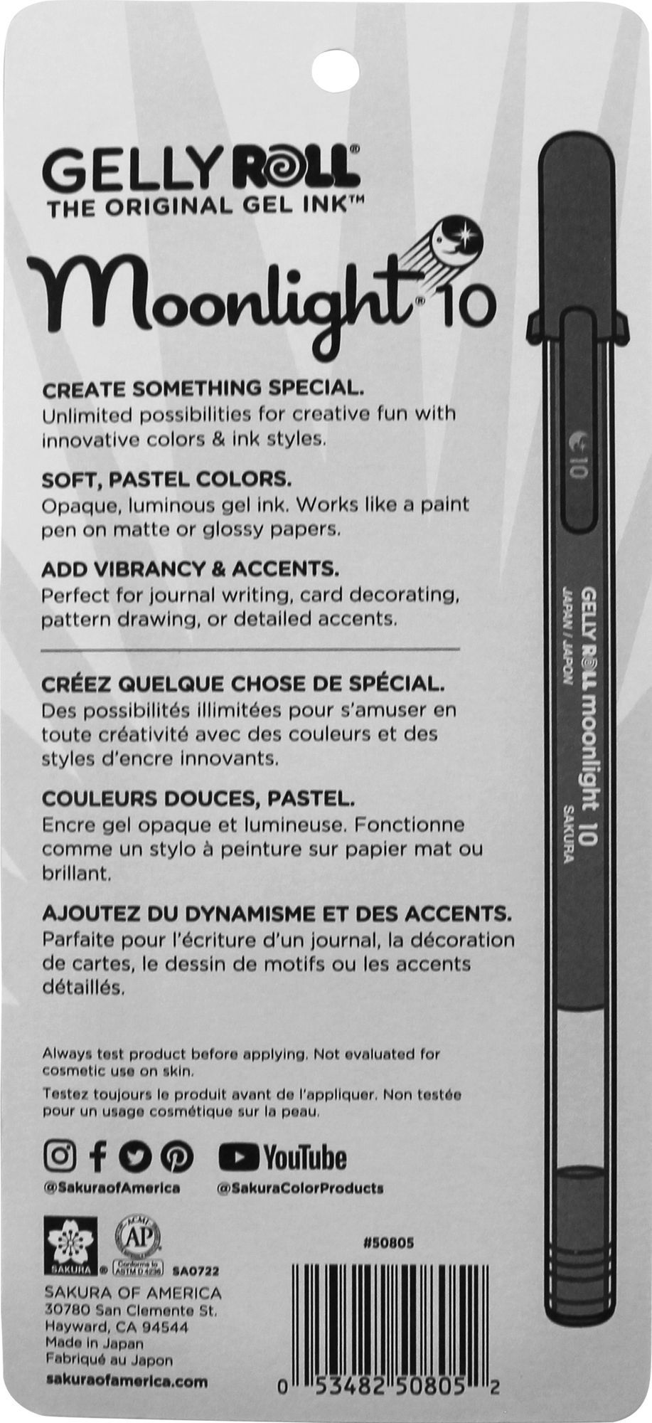 Alternative view of Gelly Roll Moonlight 10 Bold - Pastel 5pk