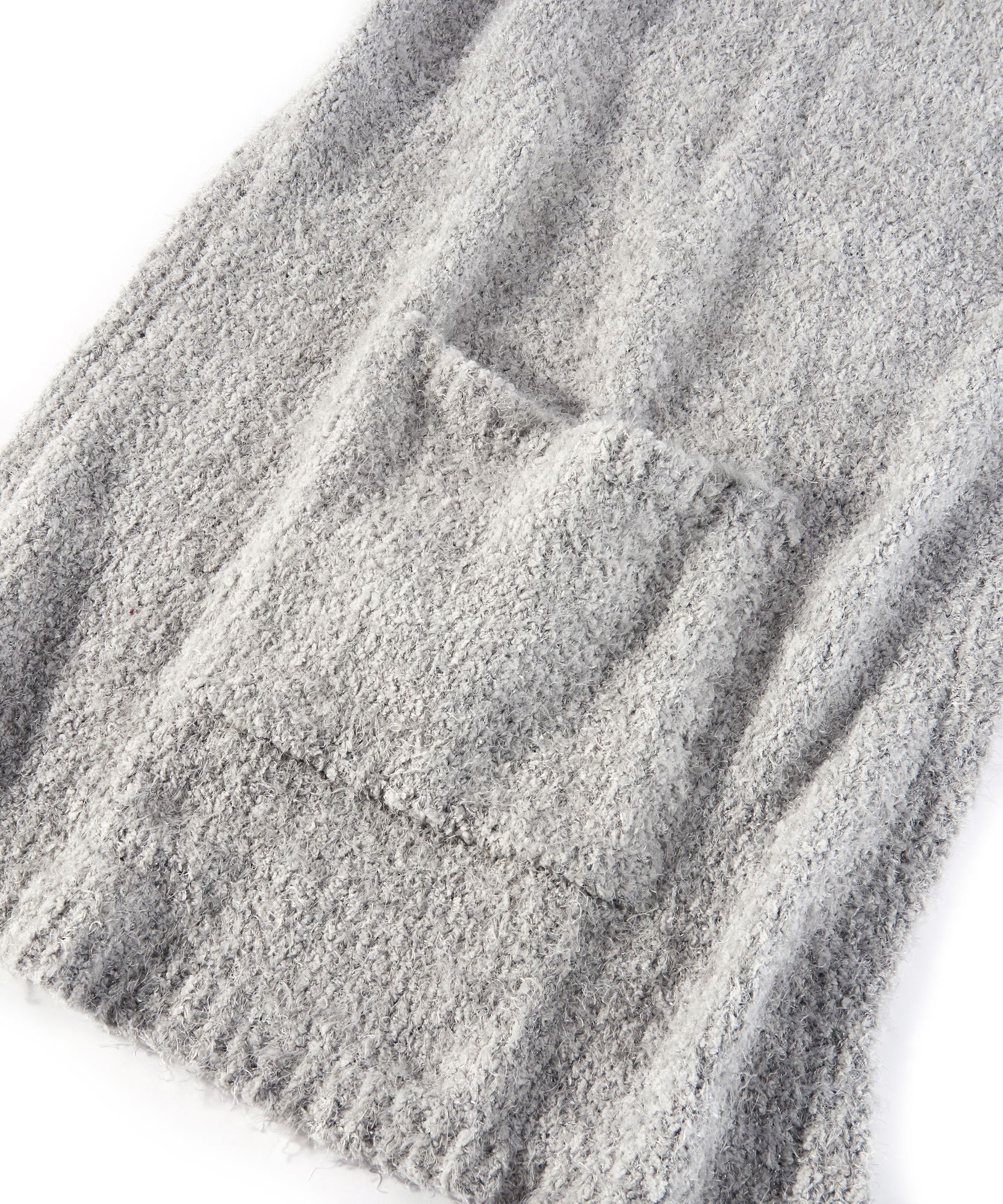 Reading Shawl with Pockets, Light Gray - Image 2