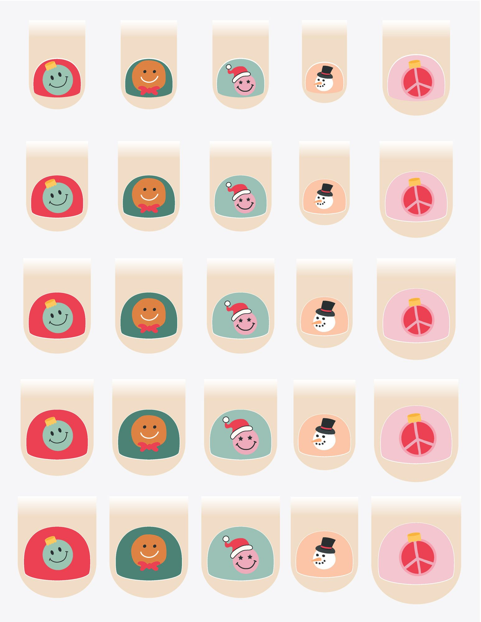 Alternative view of Festive Fingernail Friends