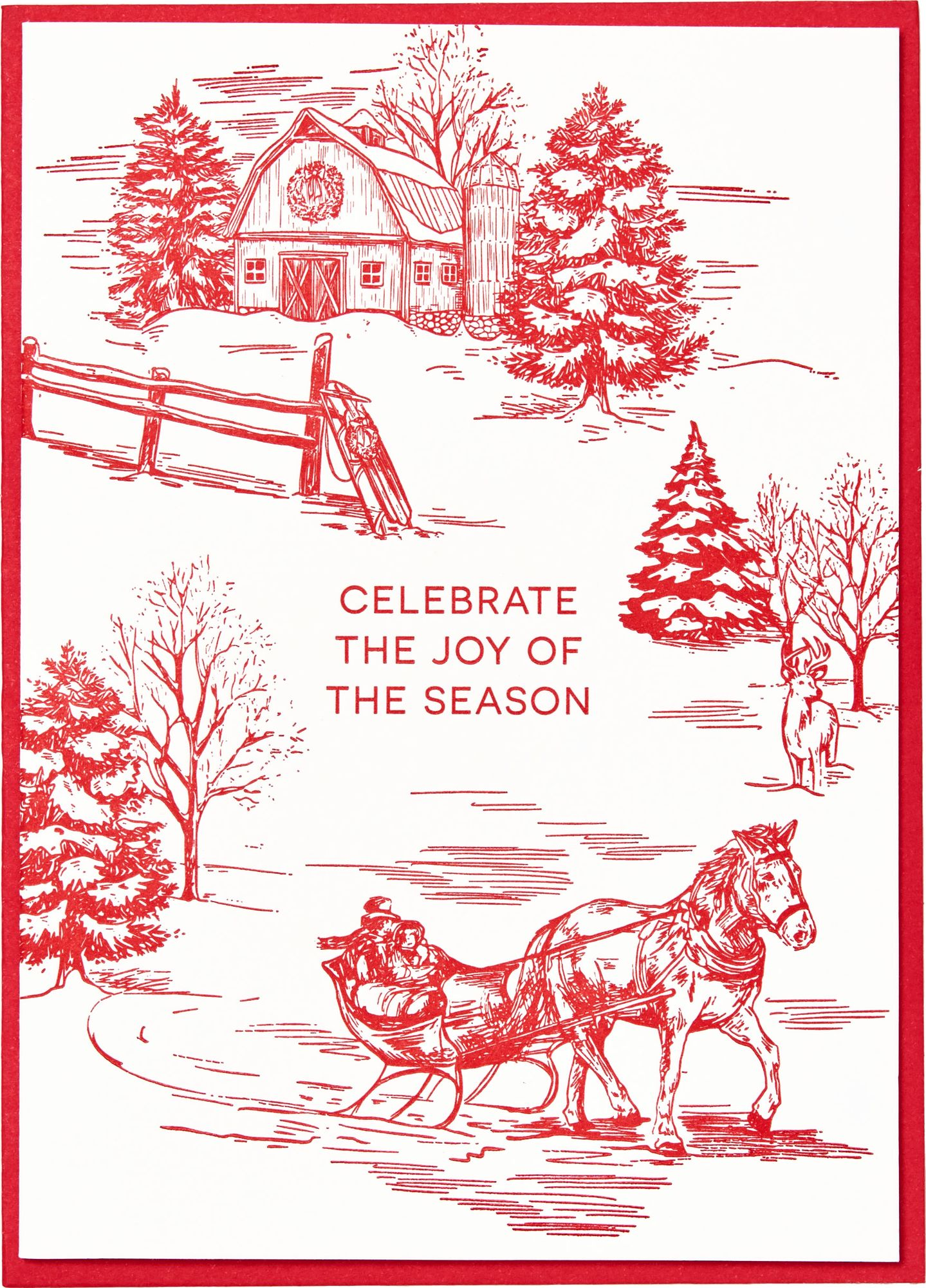 Alternative view of Winter Toile Holiday Card Set