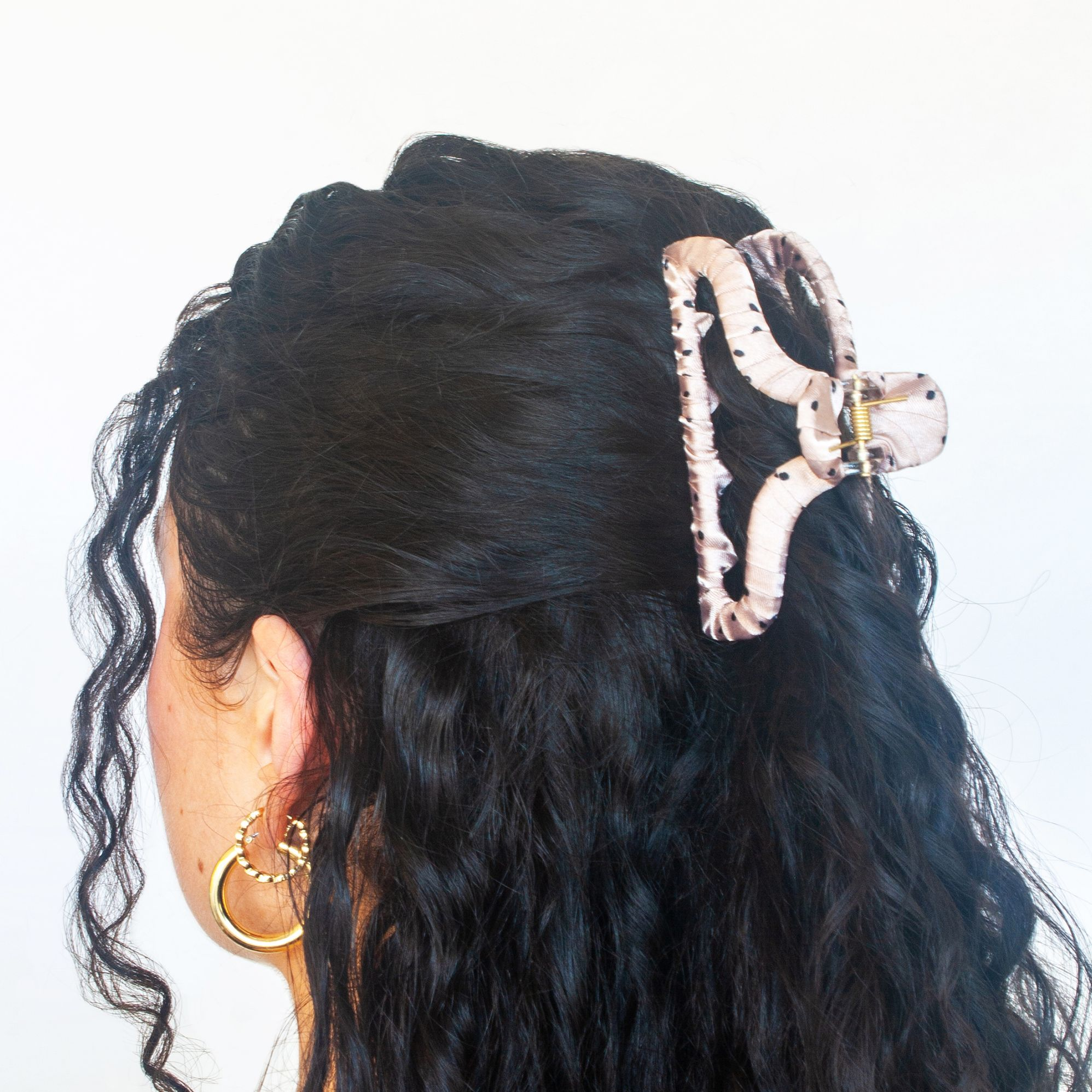 Alternative view of Dotted Satin Wrapped Hair Clip