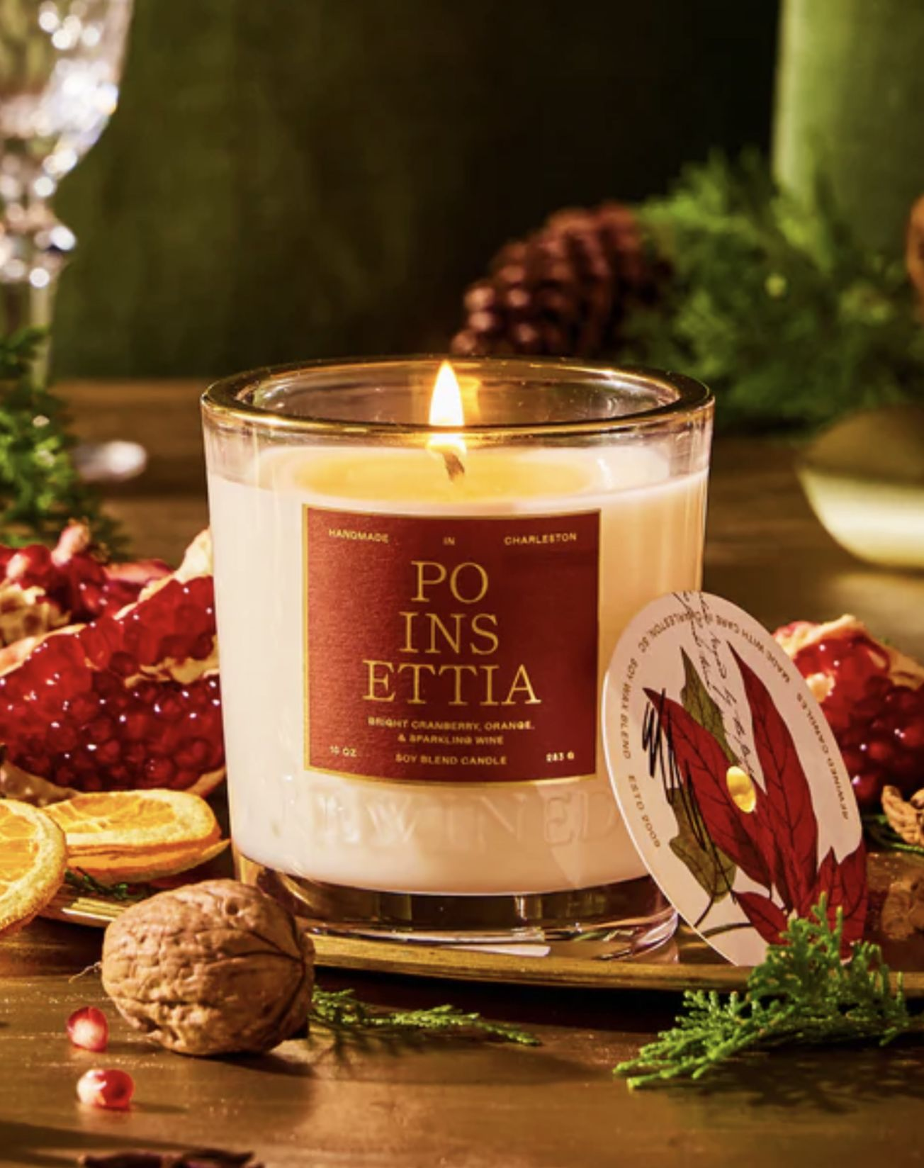 Rewined Poinsettia Candle - Image 3