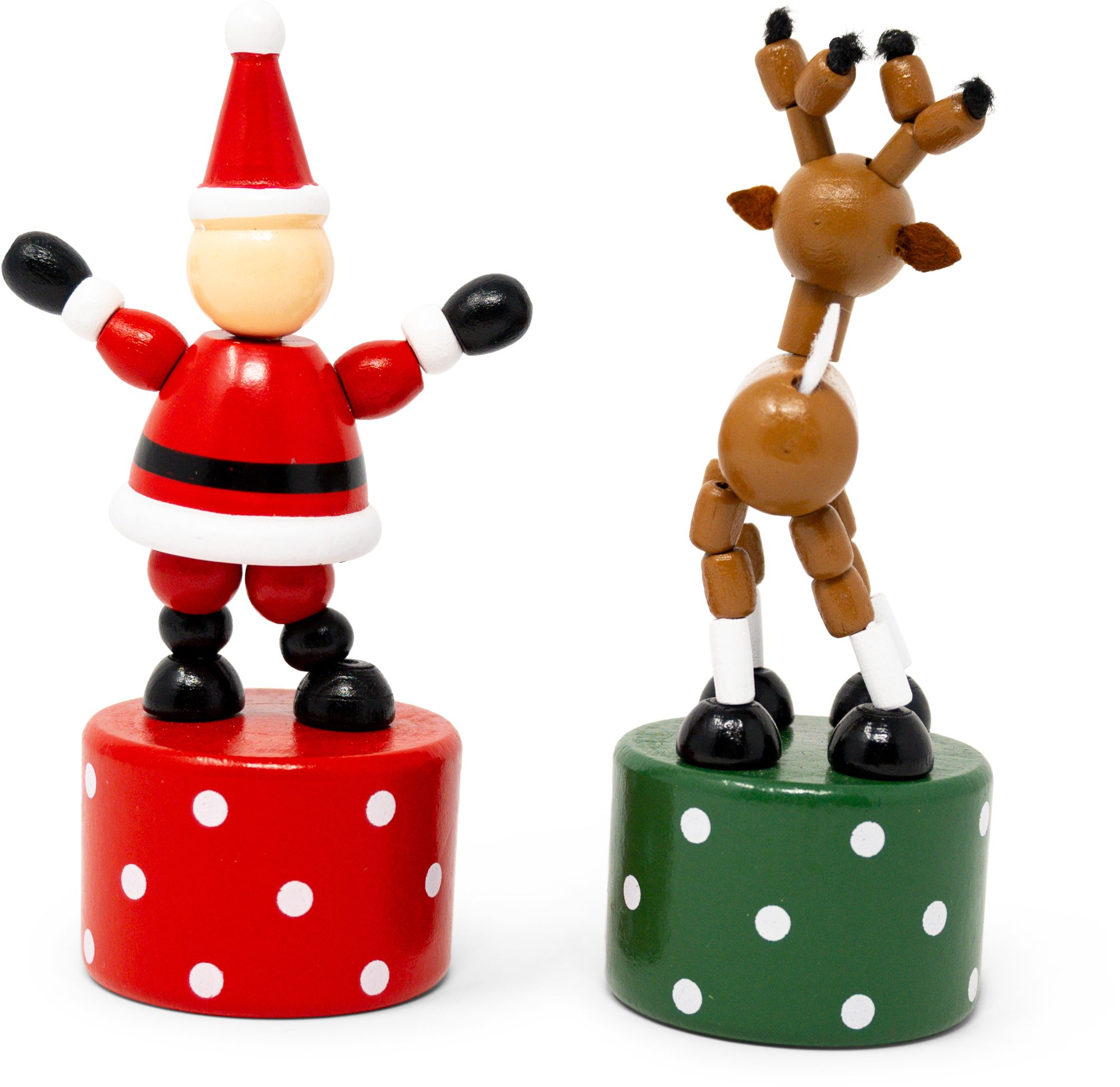 Santa & Reindeer Push Puppets - Image 2