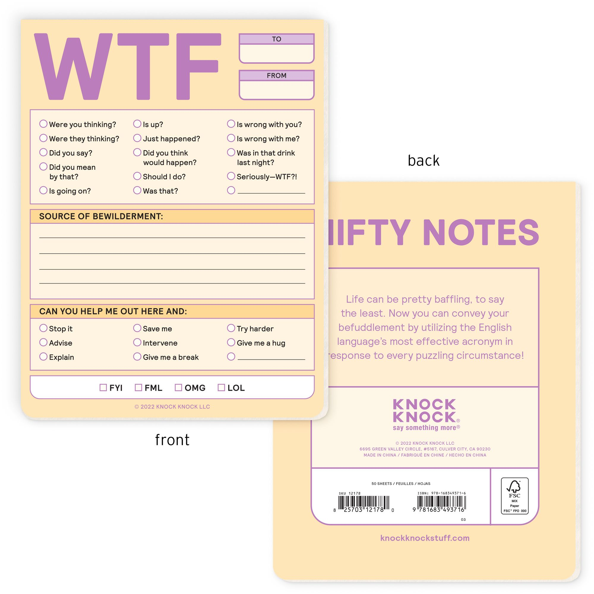 Alternative view of WTF Pad Knock Knock Nifty Notes