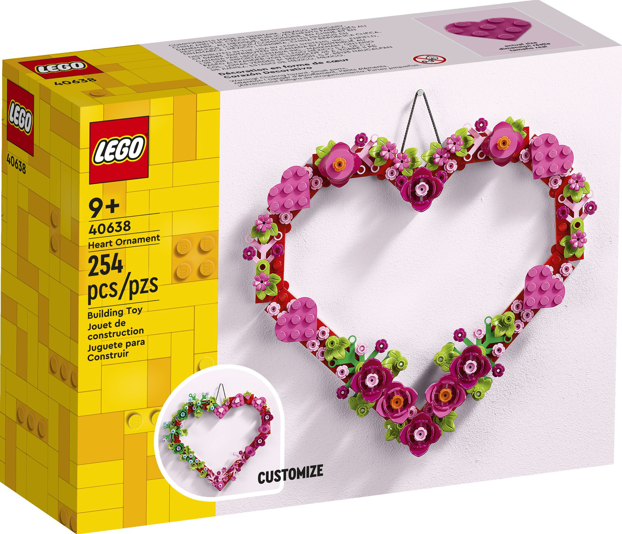 Alternative view of LEGO Heart Ornament 40638