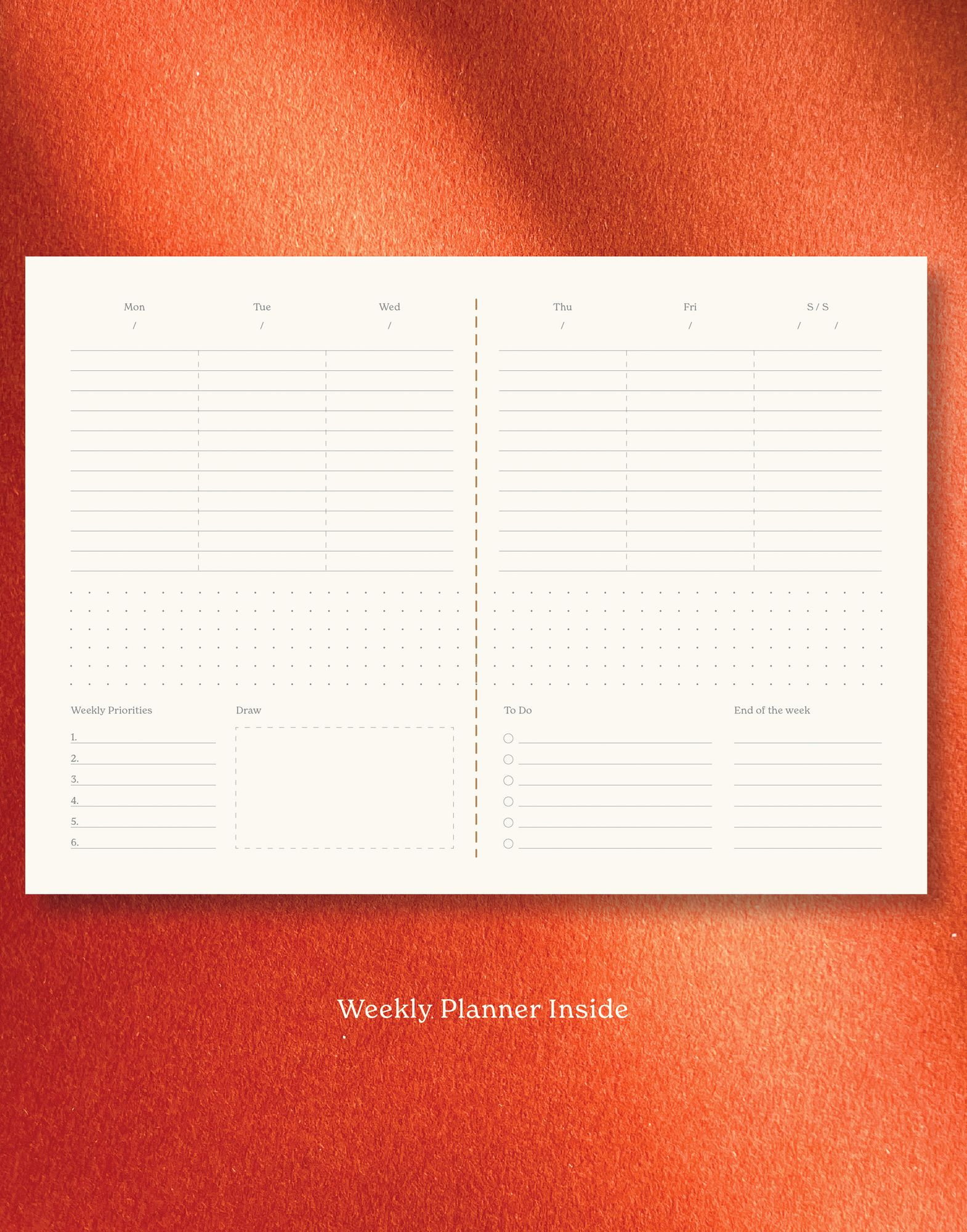 Plum Handmade Weekly Undated Planner - Image 8