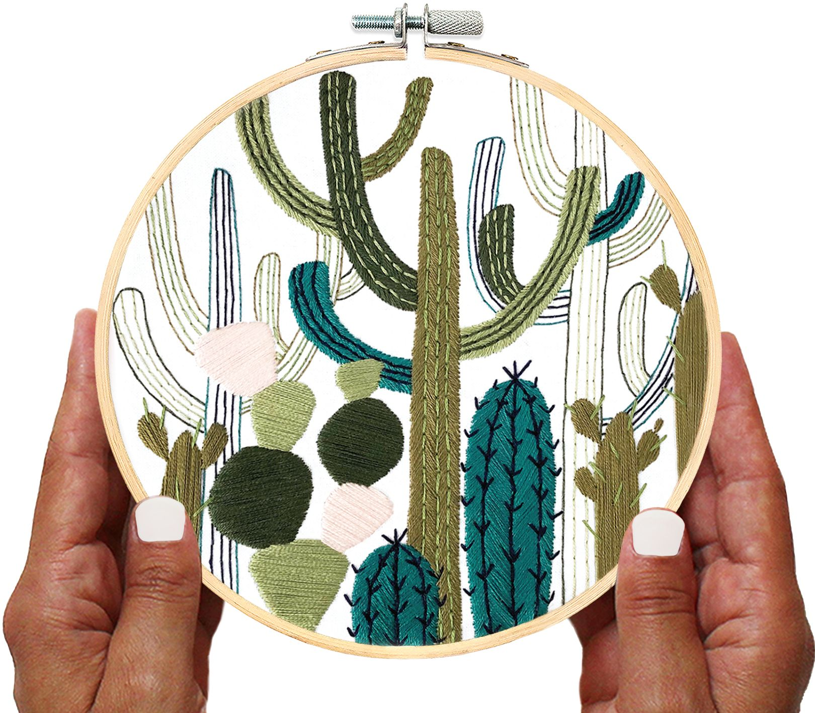 Alternative view of Cactus Garden Embroidery Kit