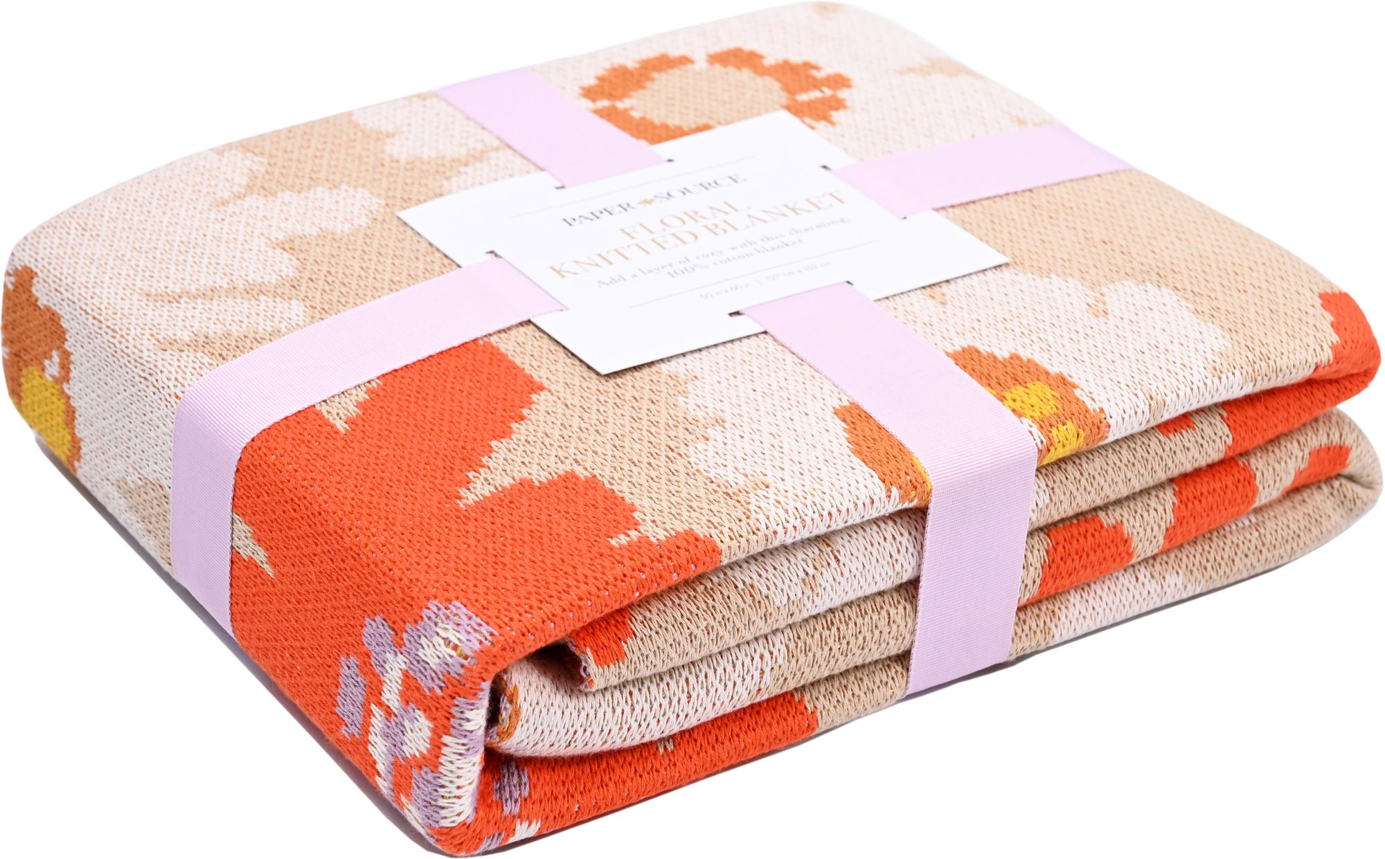 Alternative view of Bold Floral Knitted Throw Blanket