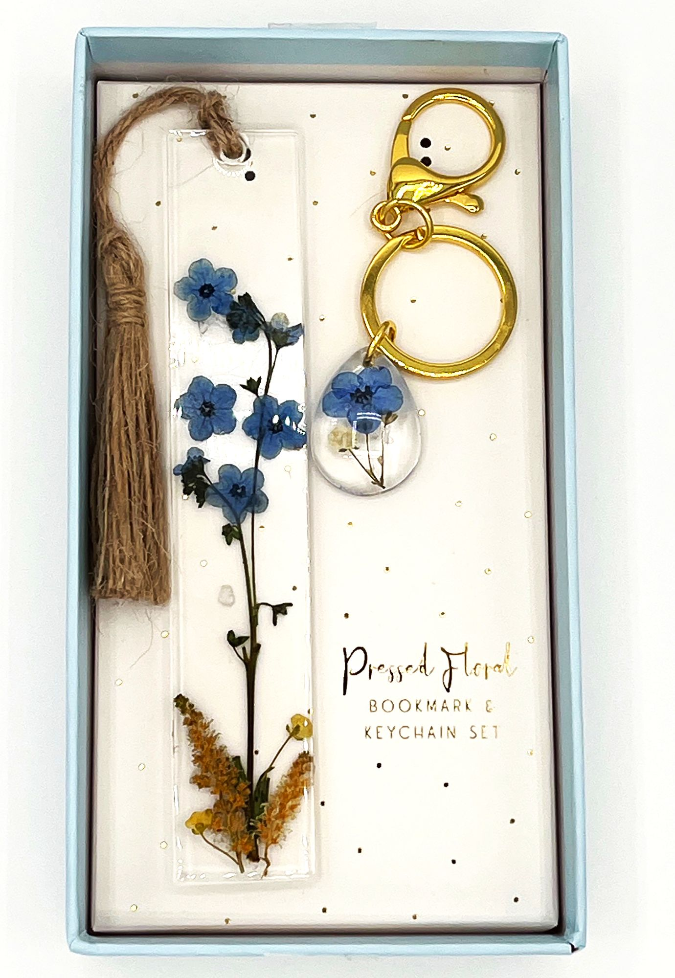 Pressed Flower Resin Bookmark & Keychain Set - Image 2