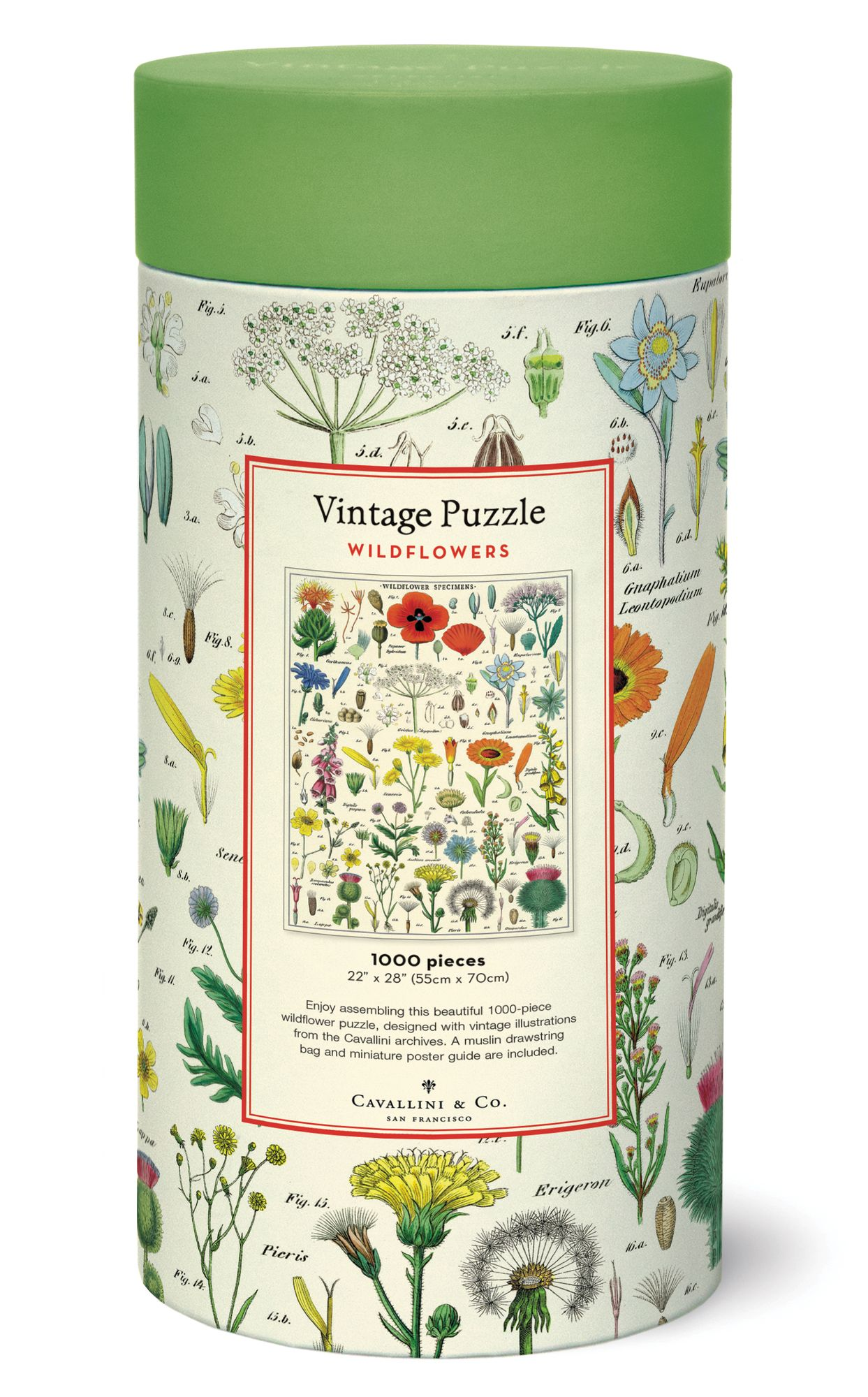 Cavallini & Co - Wildflowers 1,000 Piece Jigsaw Puzzle - Image 5