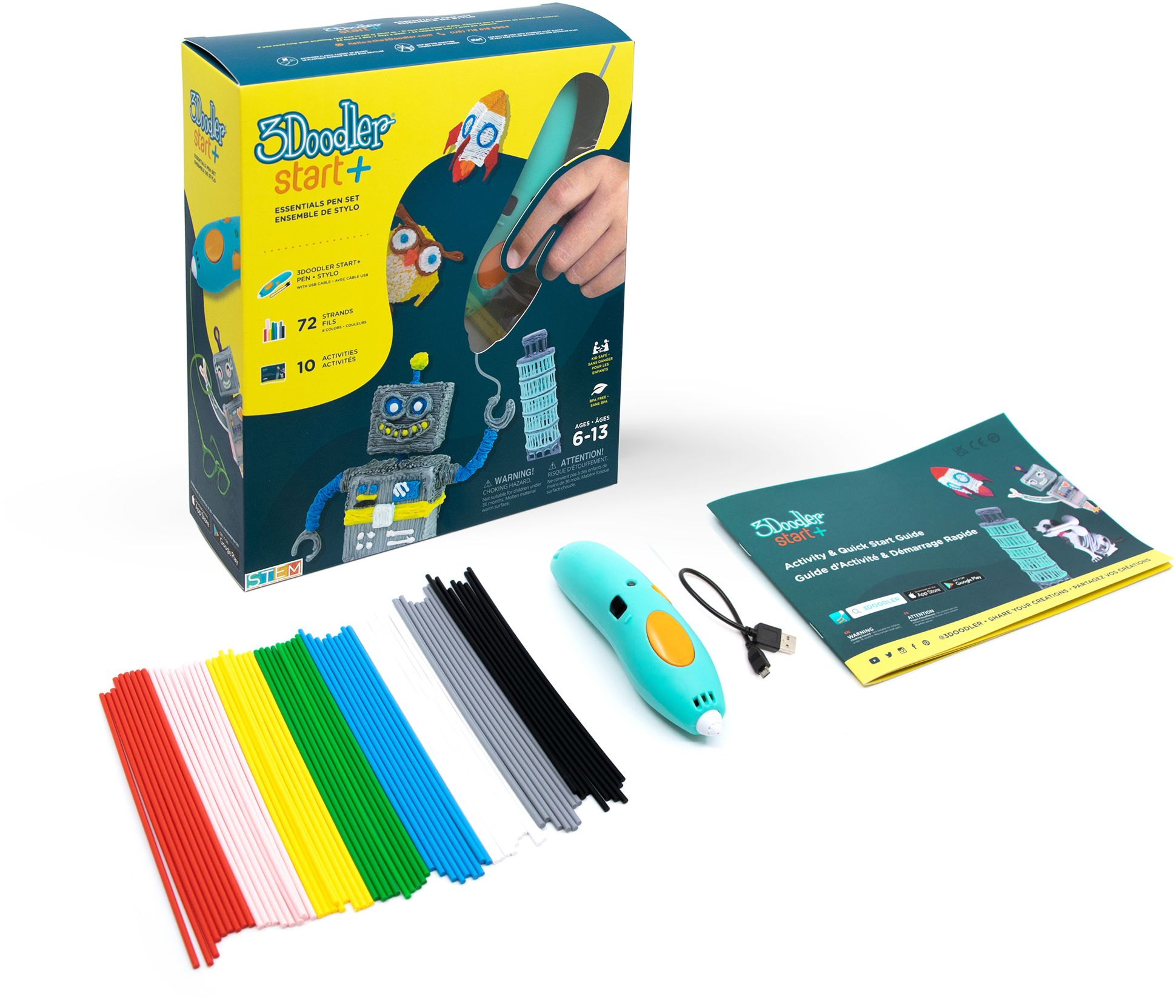 3Doodler Start+ Essentials 3D Pen Set for Kids, Easy to Use, Learn from Home Art Activity Set, Educational STEM Toy for Boys & Girls Ages 6+ - Image 7