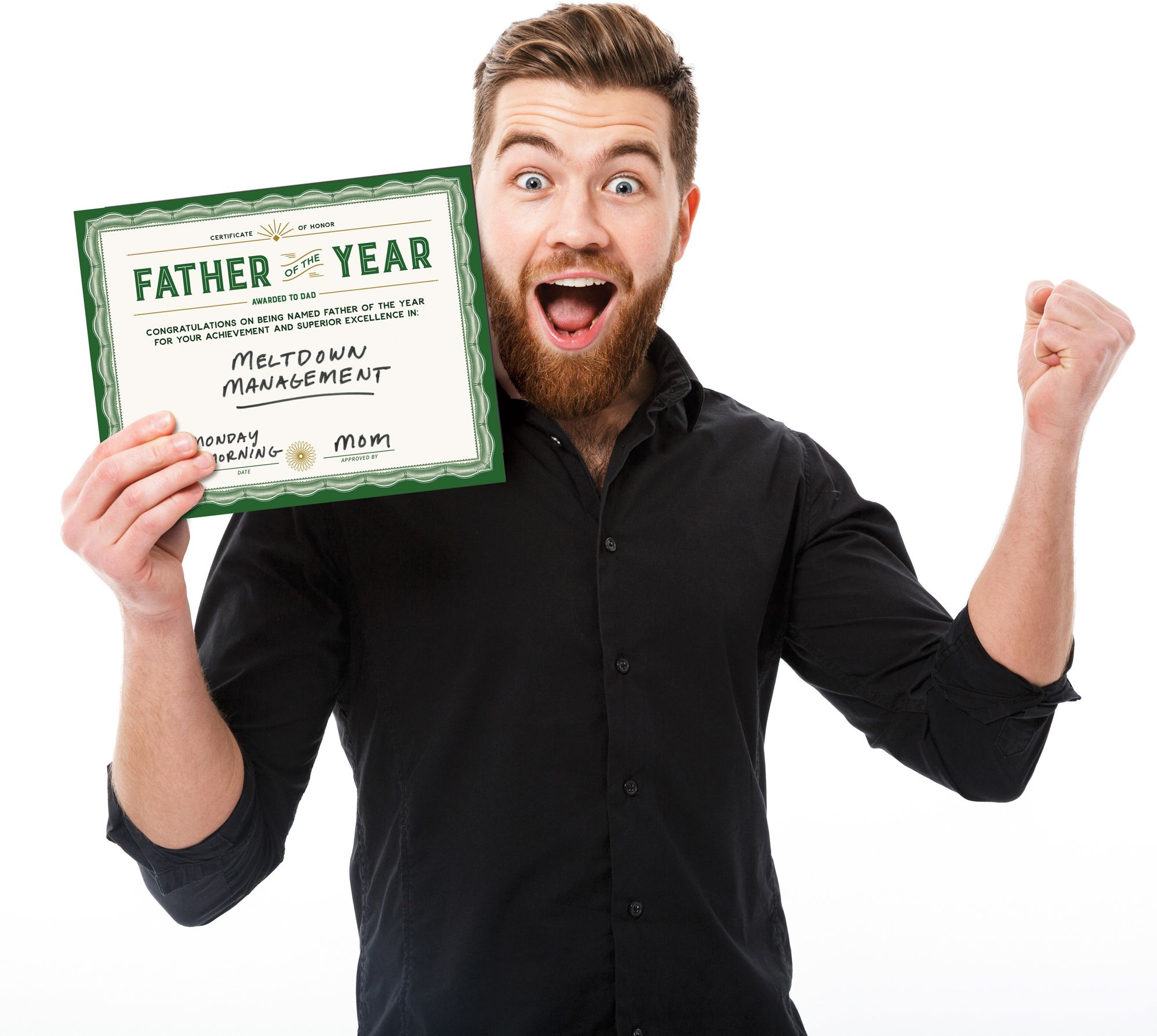 Alternative view of Father Of The Year Dry Erase Board