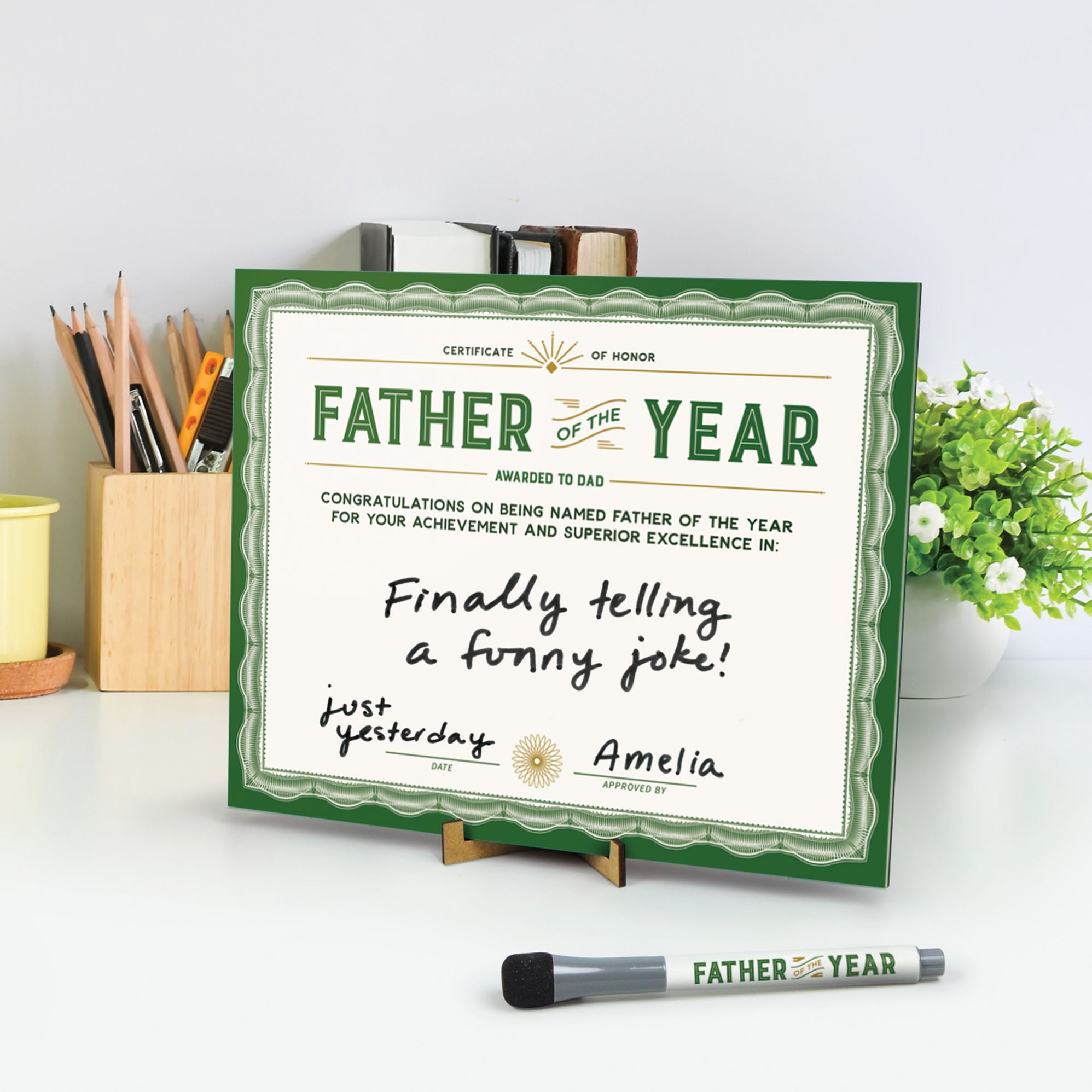Father Of The Year Dry Erase Board - Image 3