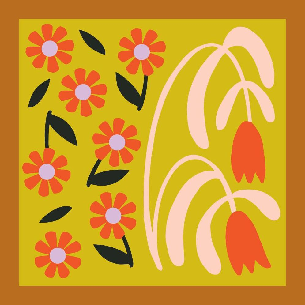 Abstract Floral Set of 4 Cube Puzzle - Image 4