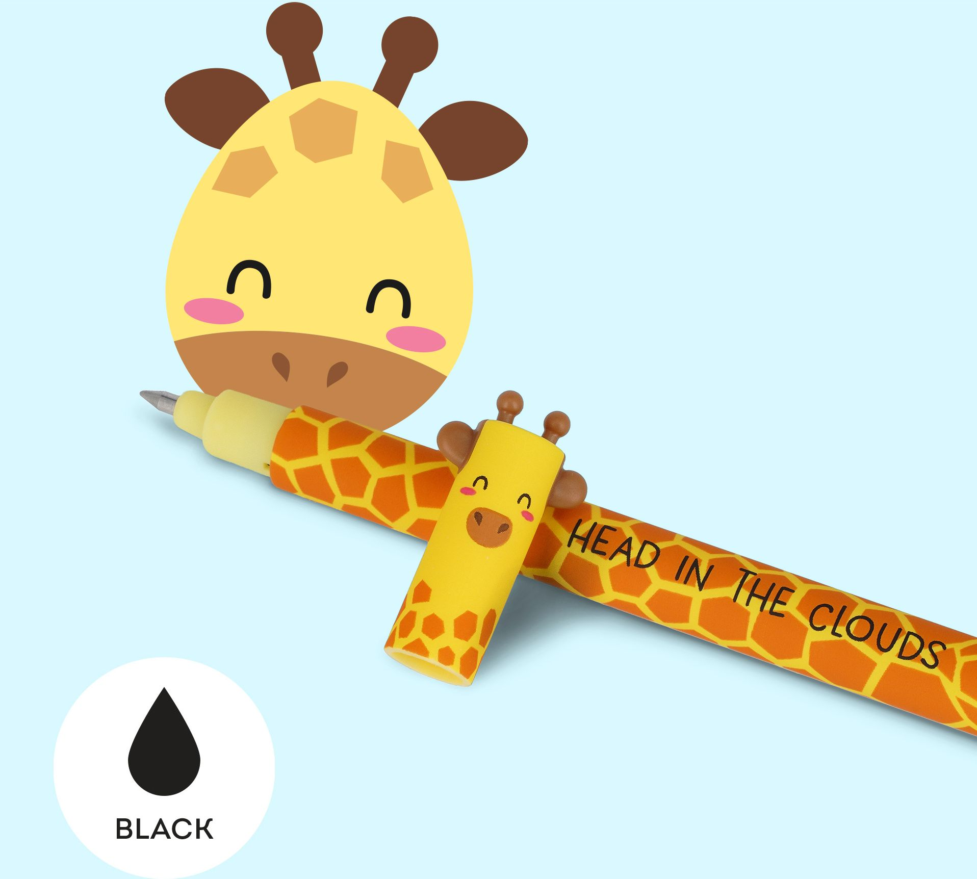 Legami Set Of 3 Erasable Gel Pens - Wild Savannah - Lion + Elephant + Giraffe - Image 5