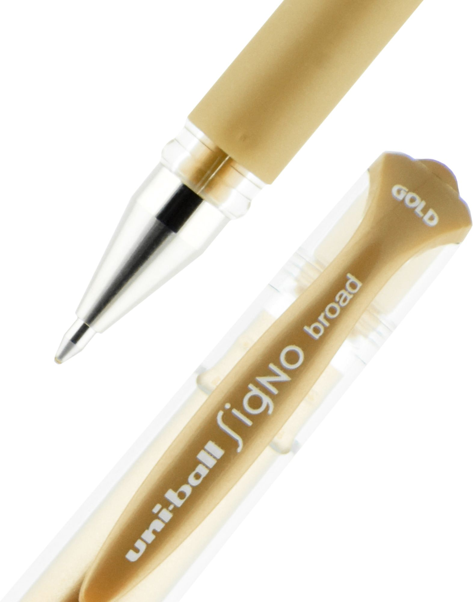 uniball Signo Gel Impact Pens, Bold Point (1.0mm), Assorted Metallic, 3 Pack (Gold, Silver, White) - Image 3
