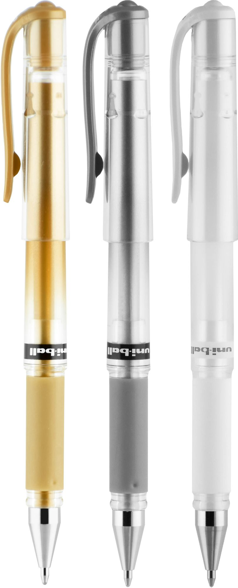 uniball Signo Gel Impact Pens, Bold Point (1.0mm), Assorted Metallic, 3 Pack (Gold, Silver, White) - Image 6