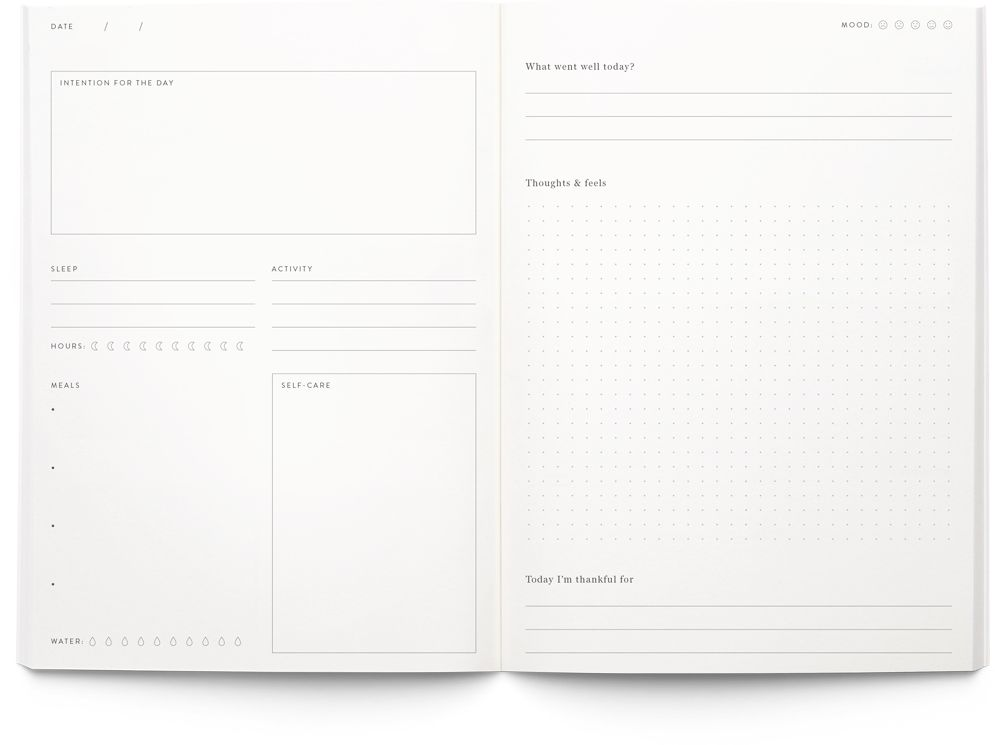 Alternative view of Happy Stripes Guided Wellness Journal
