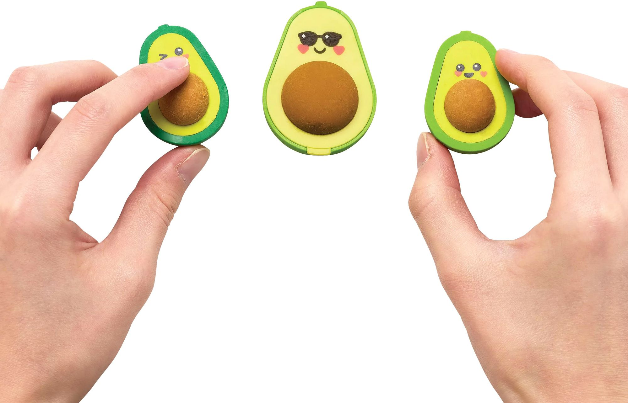 Alternative view of Avocado Love Eraser and Sharpener - set of 3