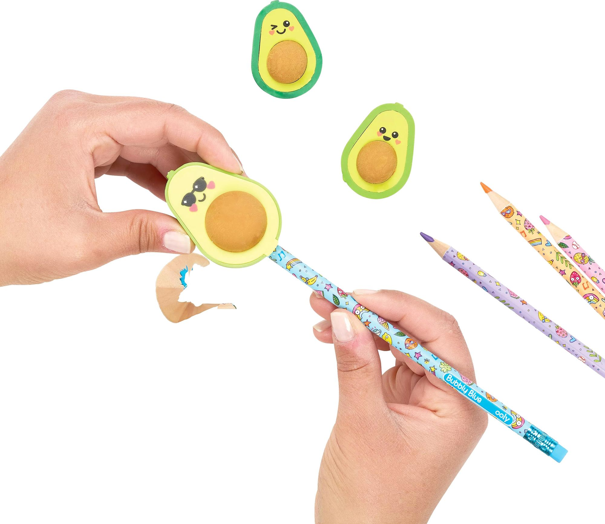 Avocado Love Eraser and Sharpener - set of 3 - Image 3
