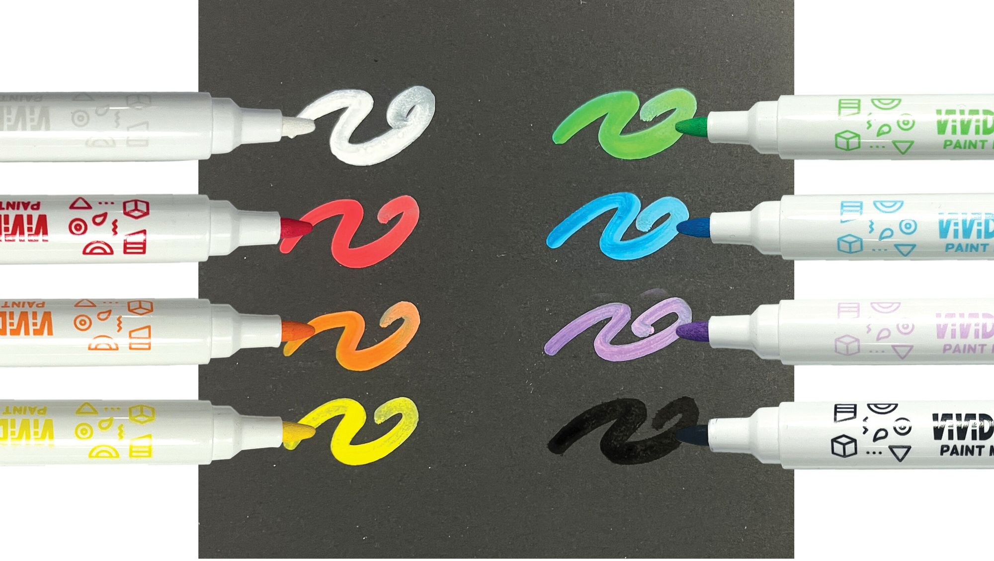 Vivid Pop! Water Based Paint Markers - 8 Colors - Image 6