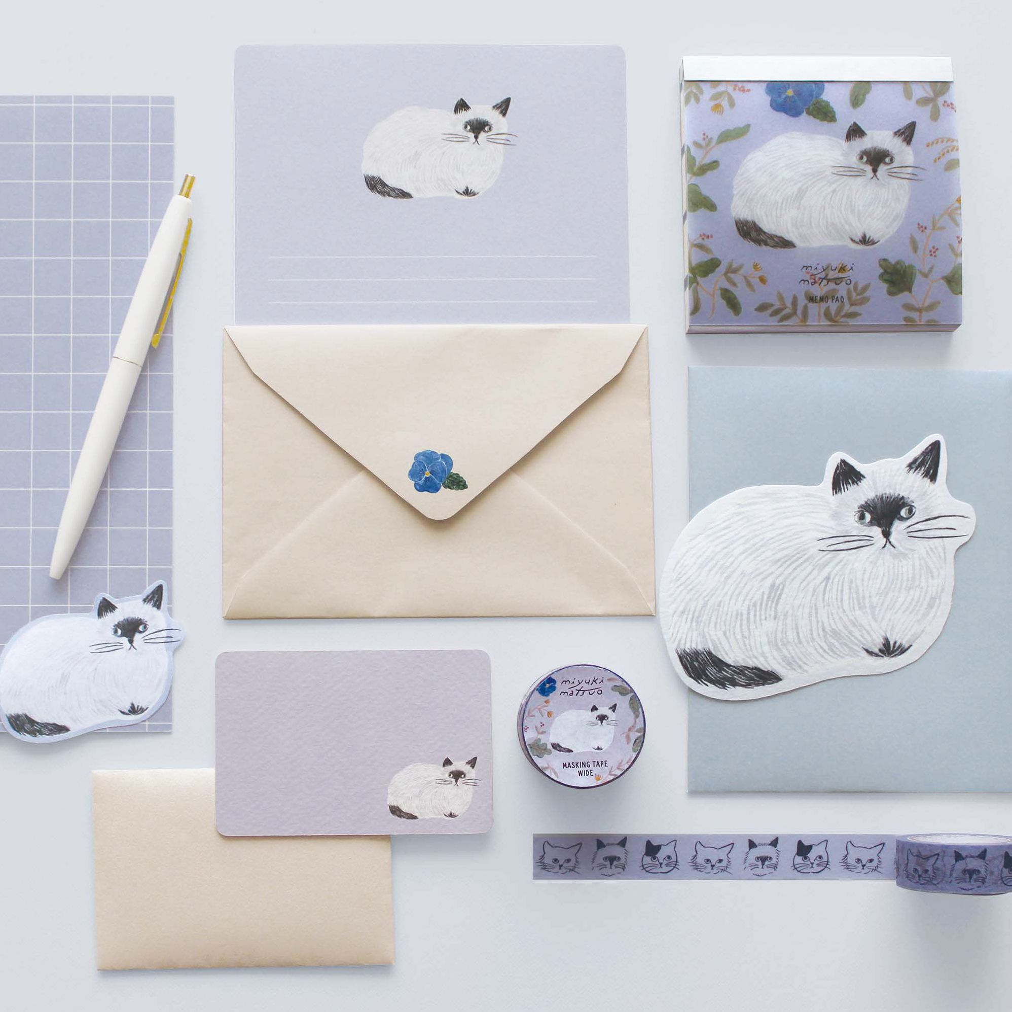 Alternative view of MIYUKI MATSUO LETTER SET CATS
