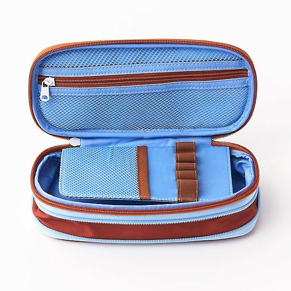 Alternative view of Blue Grid Expandable Pencil Case