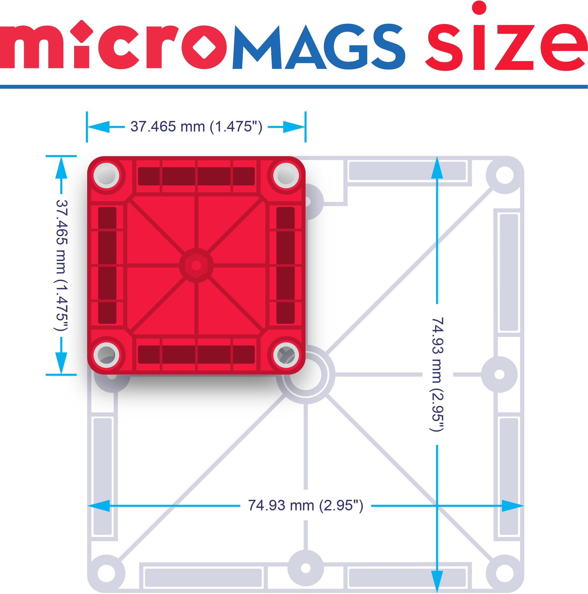 MAGNA-TILES microMAGS 70-Piece Deluxe Magnetic Construction Set, The ORIGINAL Magnetic Building Brand - Image 6