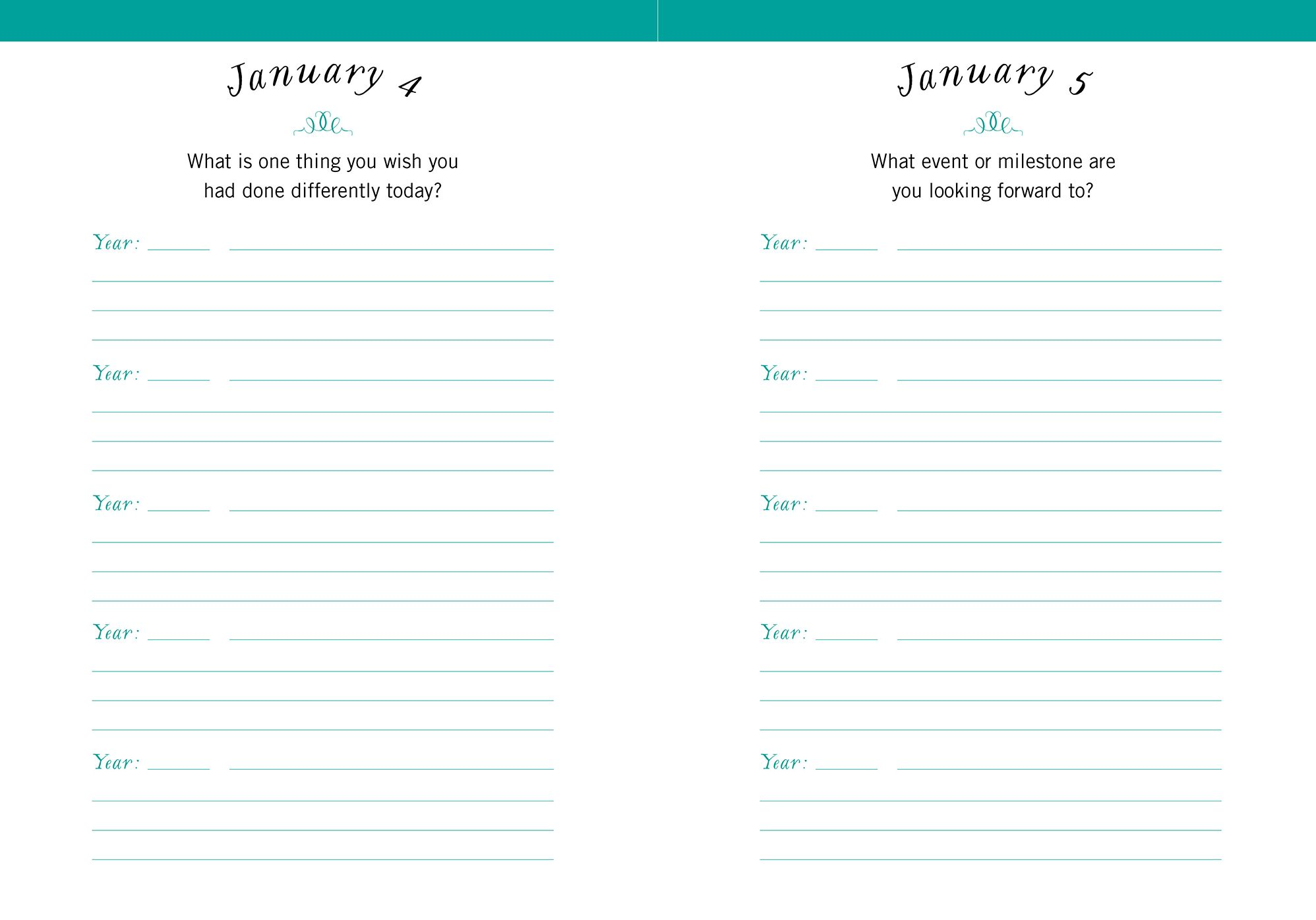 One Question a Day (Floral): A Five-Year Journal - Image 3