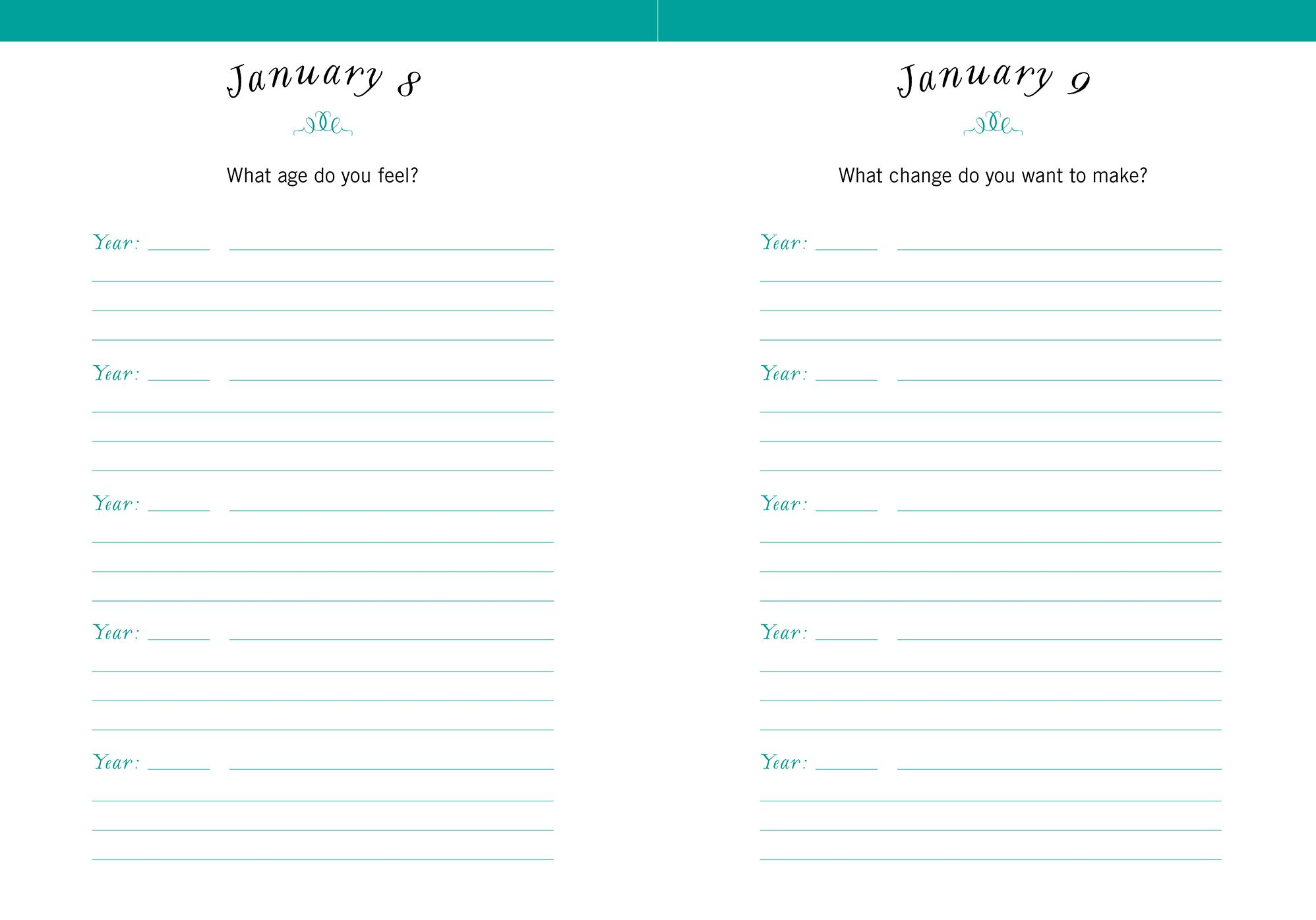 One Question a Day (Floral): A Five-Year Journal - Image 5