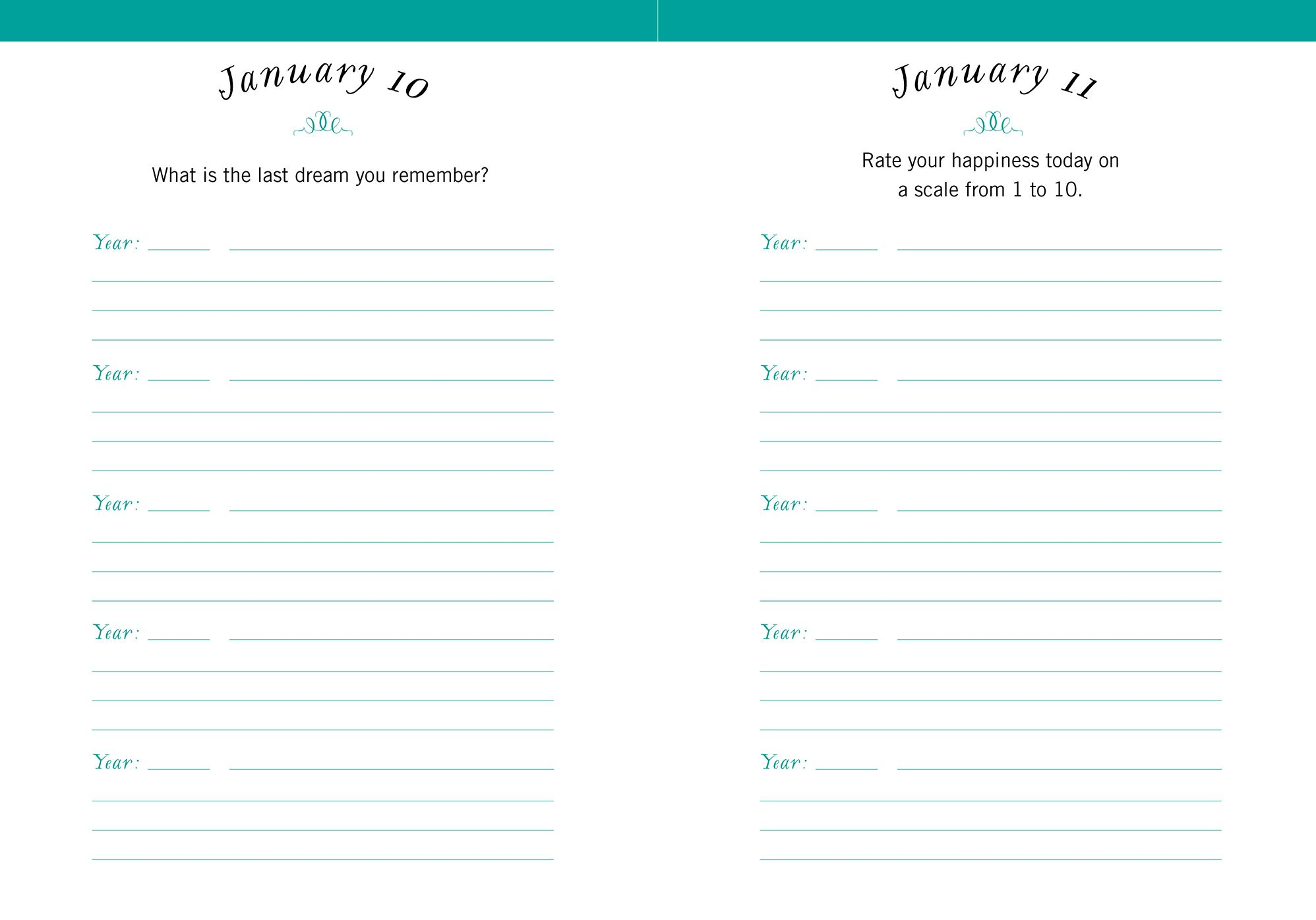 One Question a Day (Floral): A Five-Year Journal - Image 6